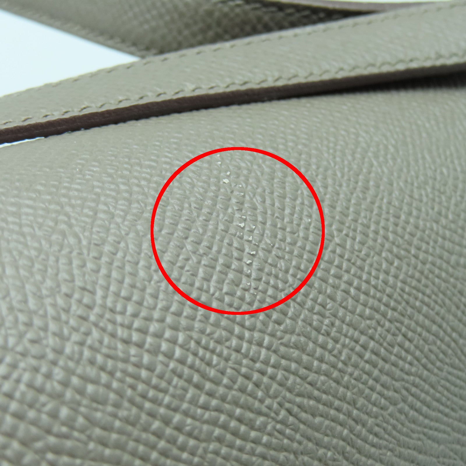 HERMES Veau Epsom皮革Verrou 23金扣肩背袋锡灰色