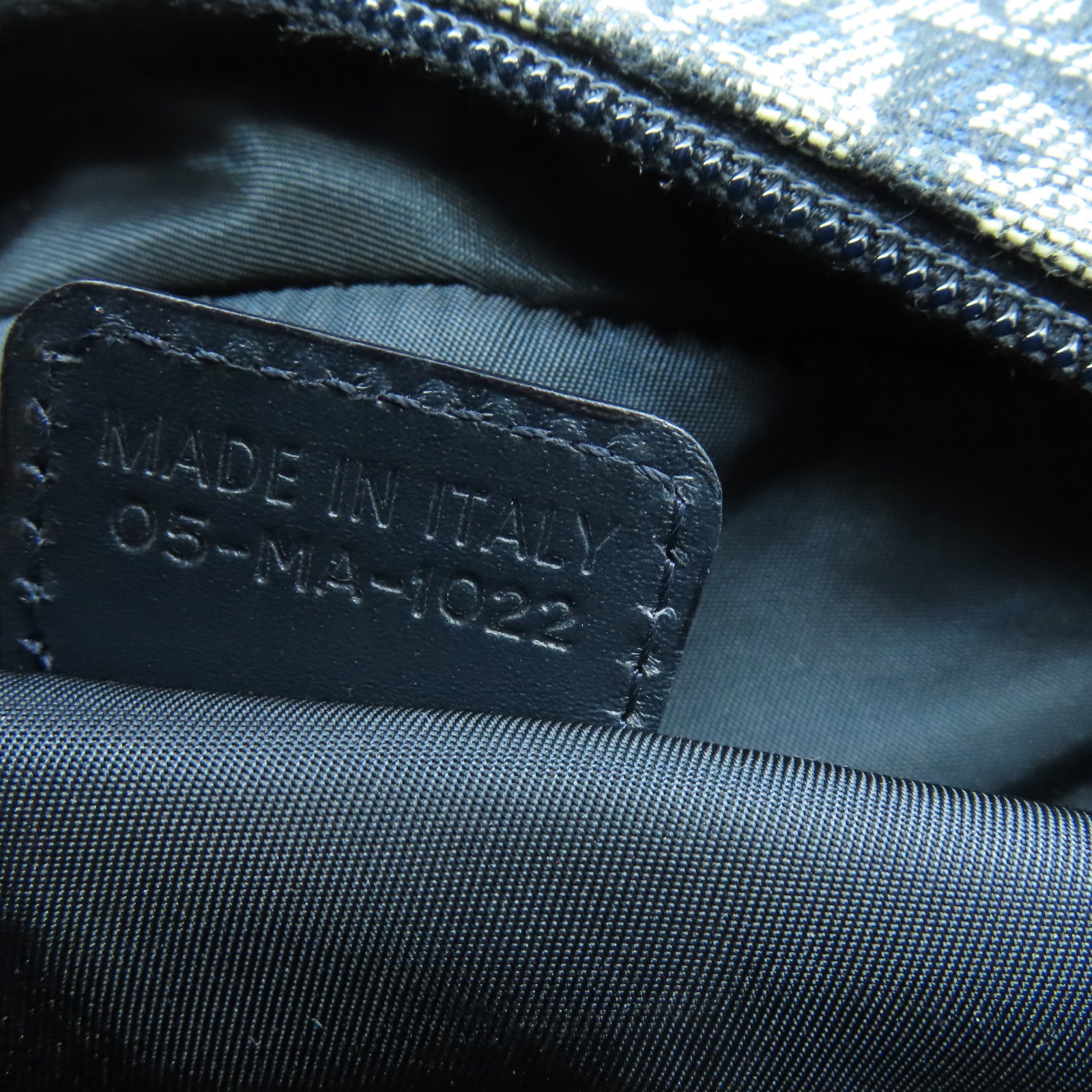 Dior 帆布Hand Bag金扣手挽袋藍色