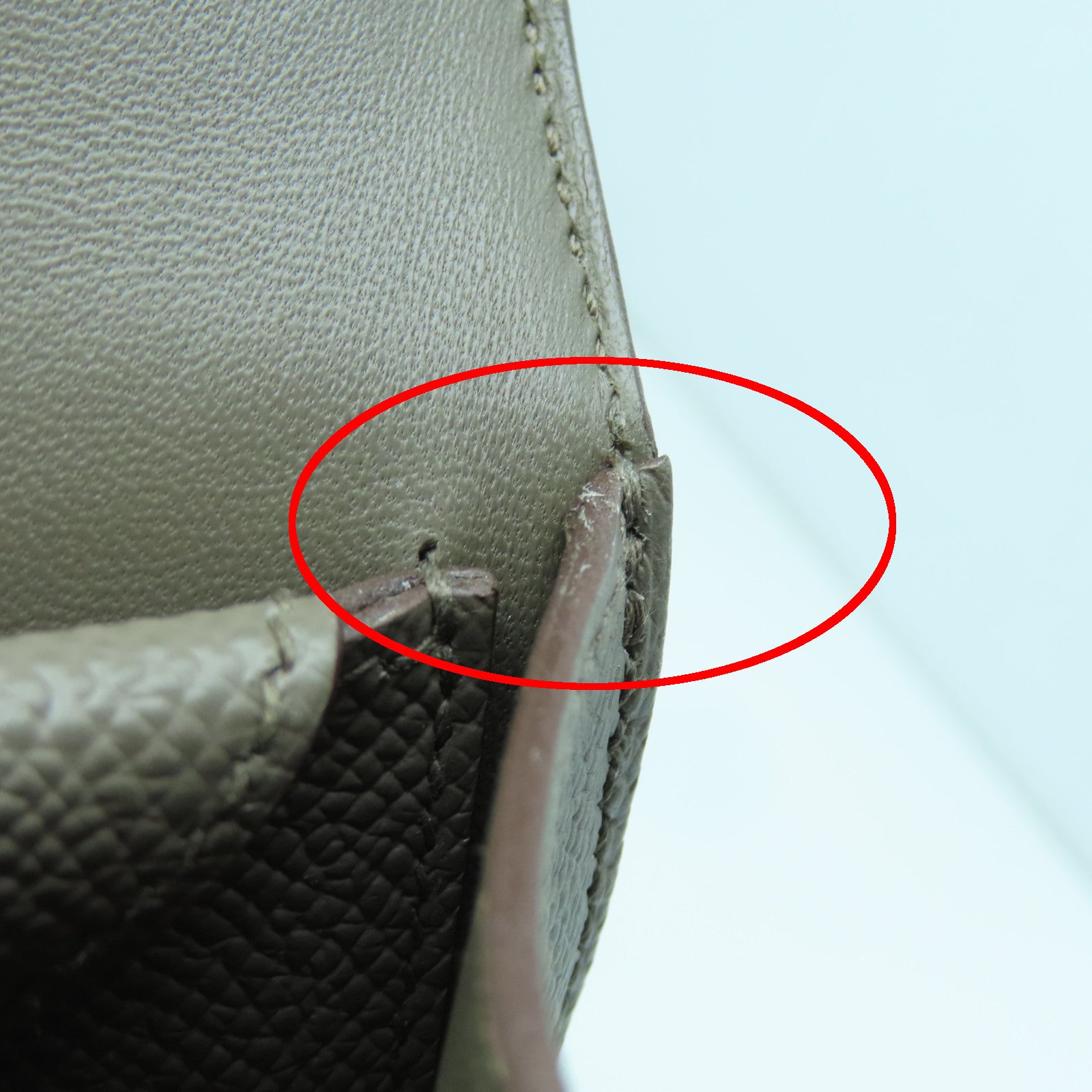 HERMES Veau Epsom皮革Verrou 23金扣肩背袋锡灰色