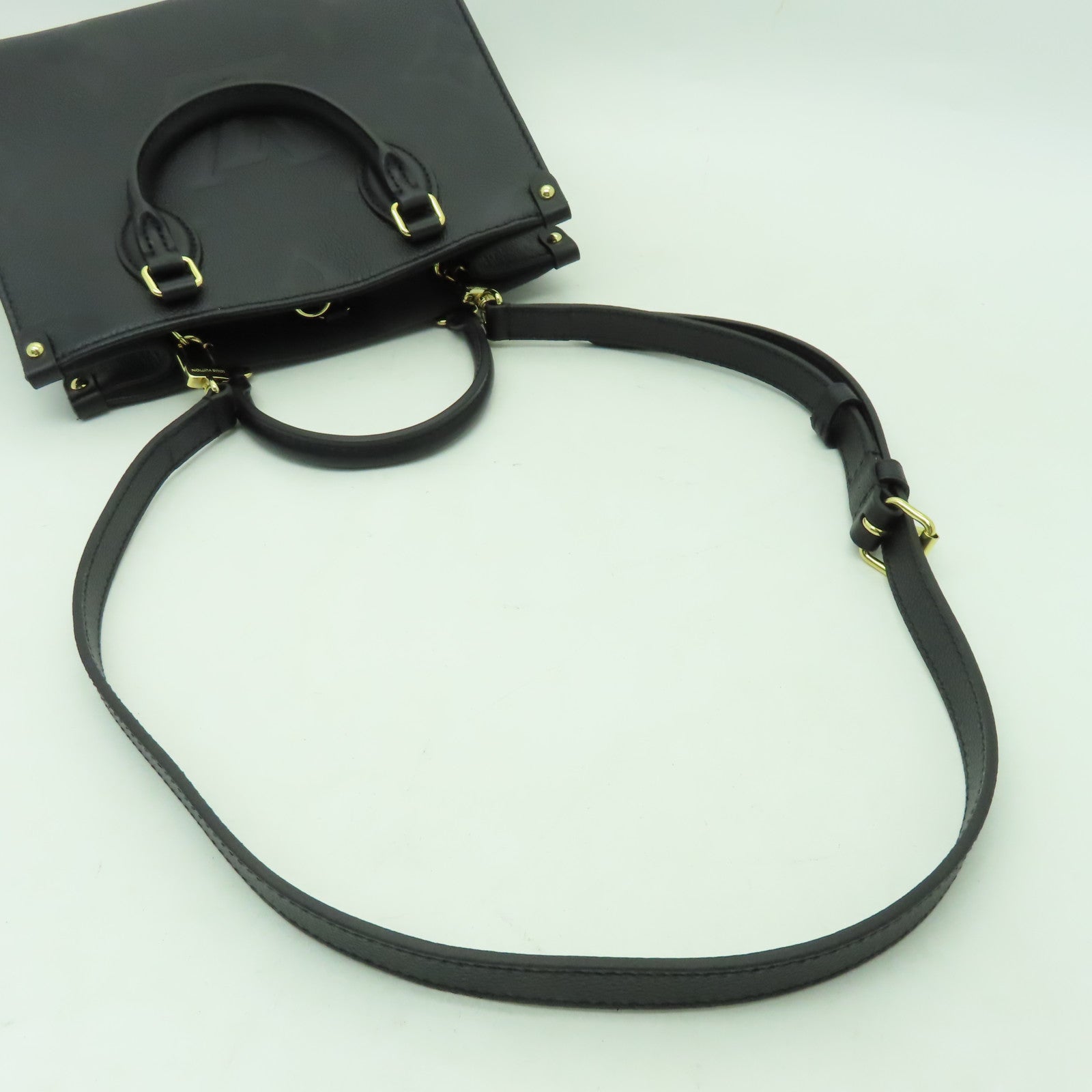LOUIS VUITTON 【激減優惠】Monogram Empreinte On The Go PM金扣手挽肩背兩用袋黑色