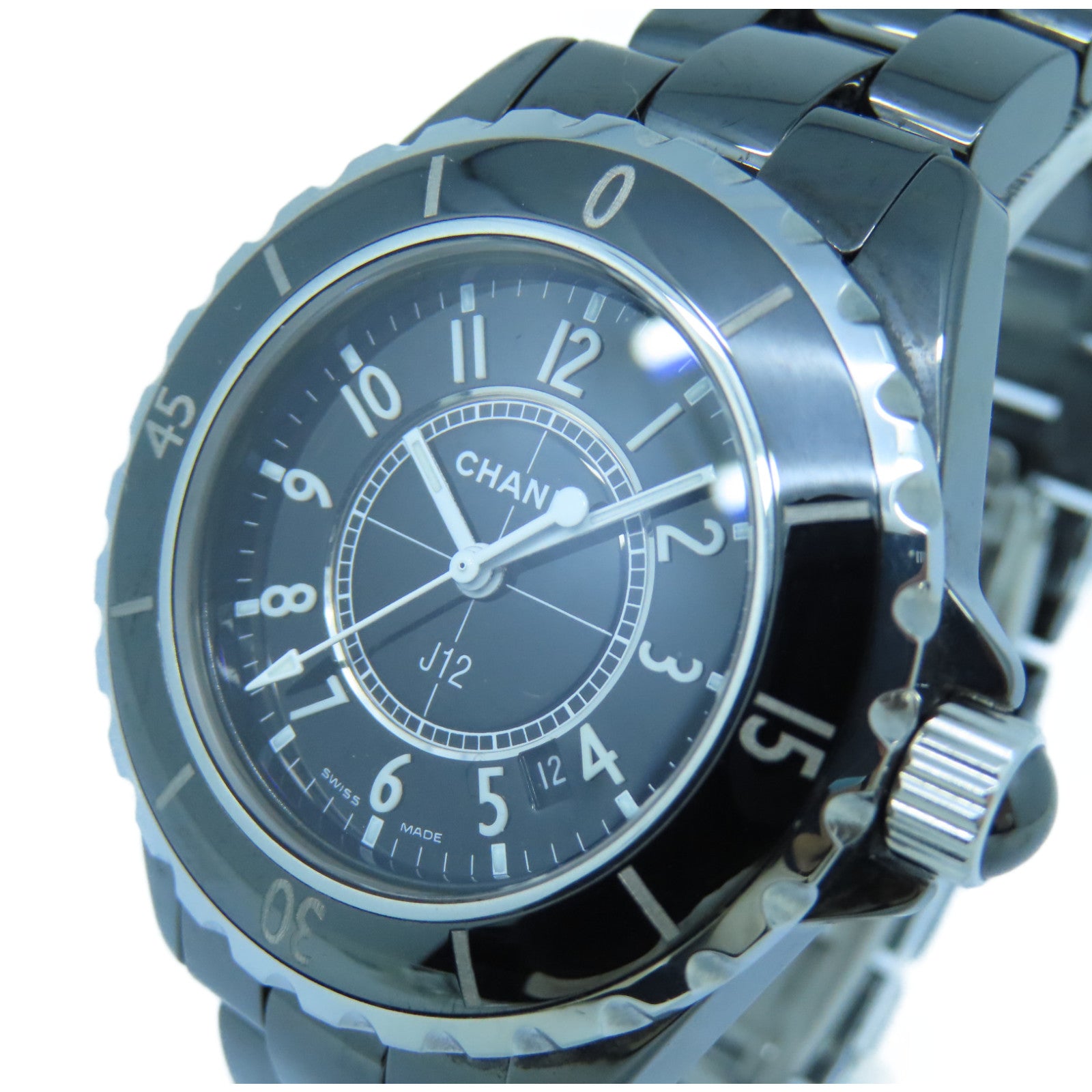 CHANEL J12 watch ceramic watch quartz movement black