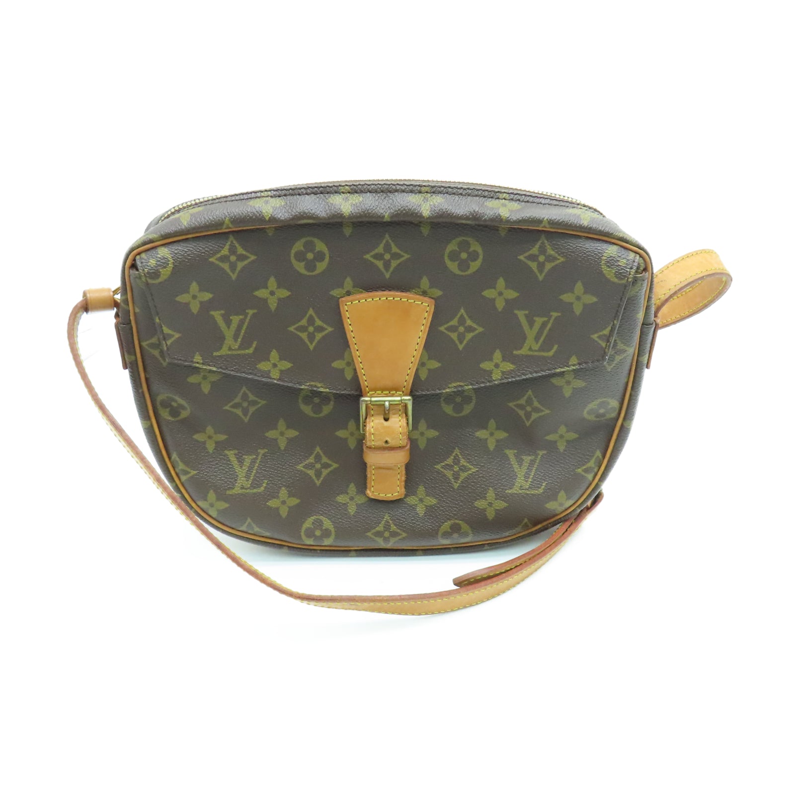 LOUIS VUITTON Monogram Jeune Fille金扣肩背袋棕色