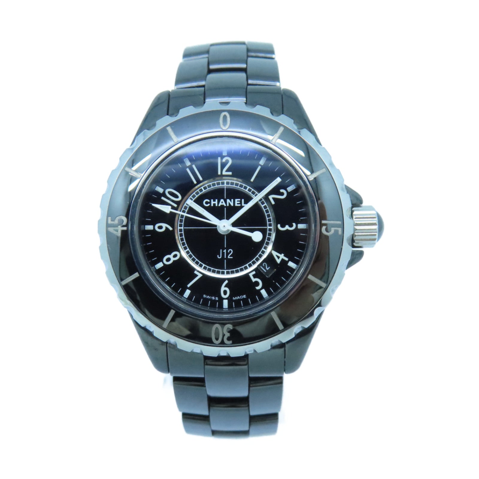 CHANEL J12 watch ceramic watch quartz movement black