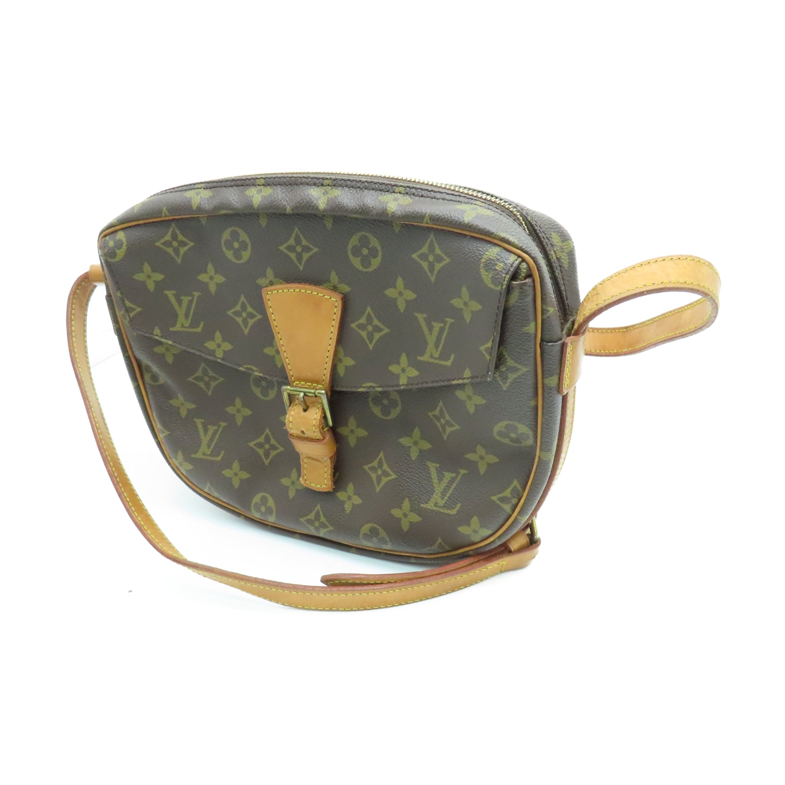 LOUIS VUITTON Monogram Jeune Fille金扣肩背袋棕色