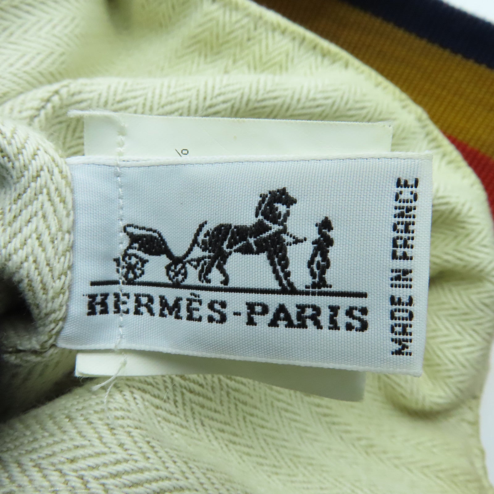 HERMES 帆布Backpack銀扣背包米色