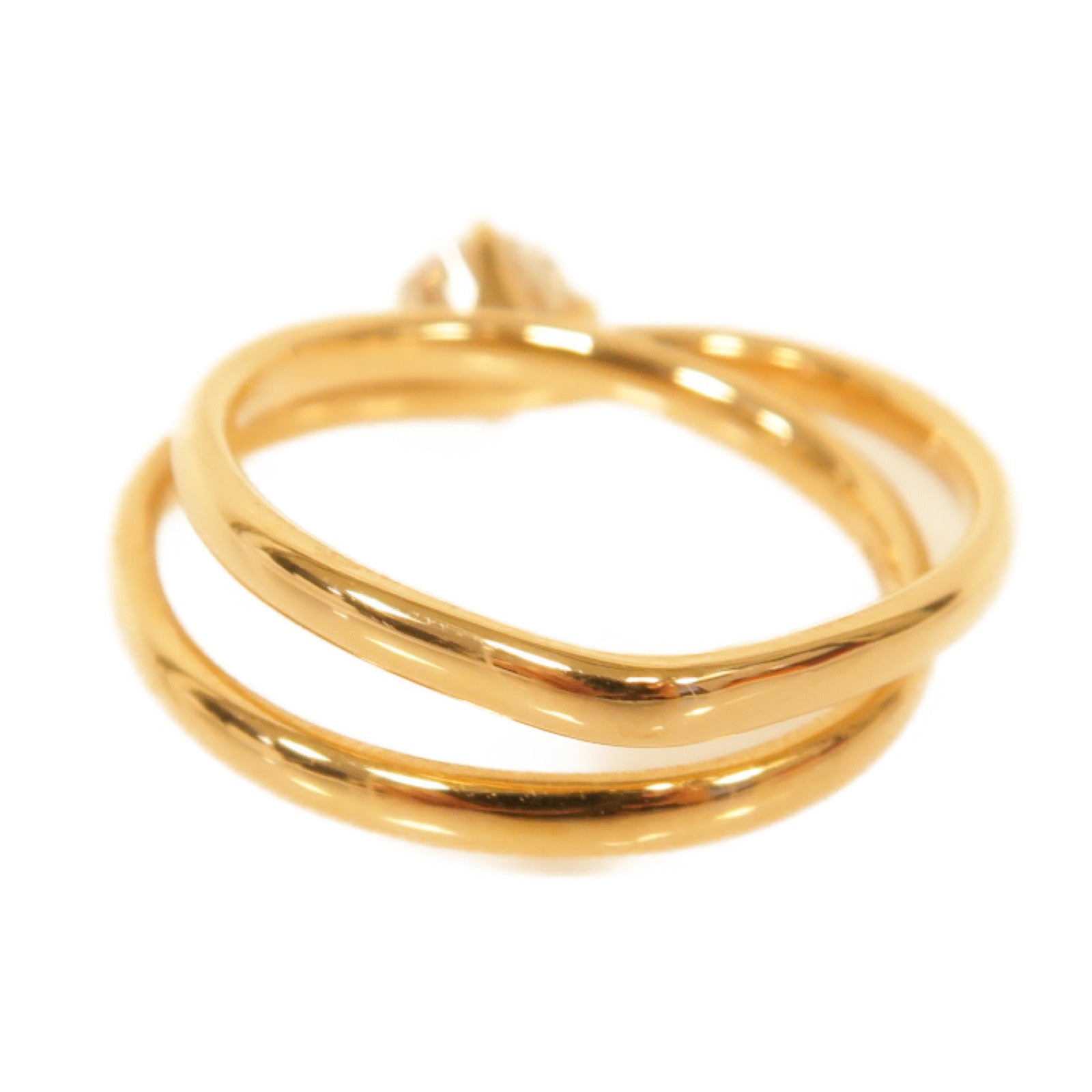 HERMES 18K玫瑰金Diamond Ring 0.5ct鑽石戒指Hermes#49 US#5
