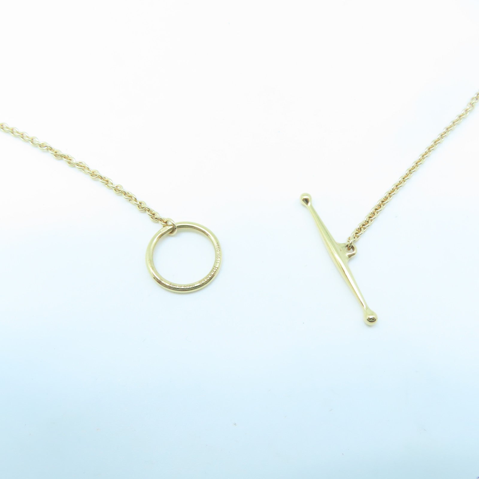 HERMES 18K黃金Filet d'Or Long Necklace項鍊