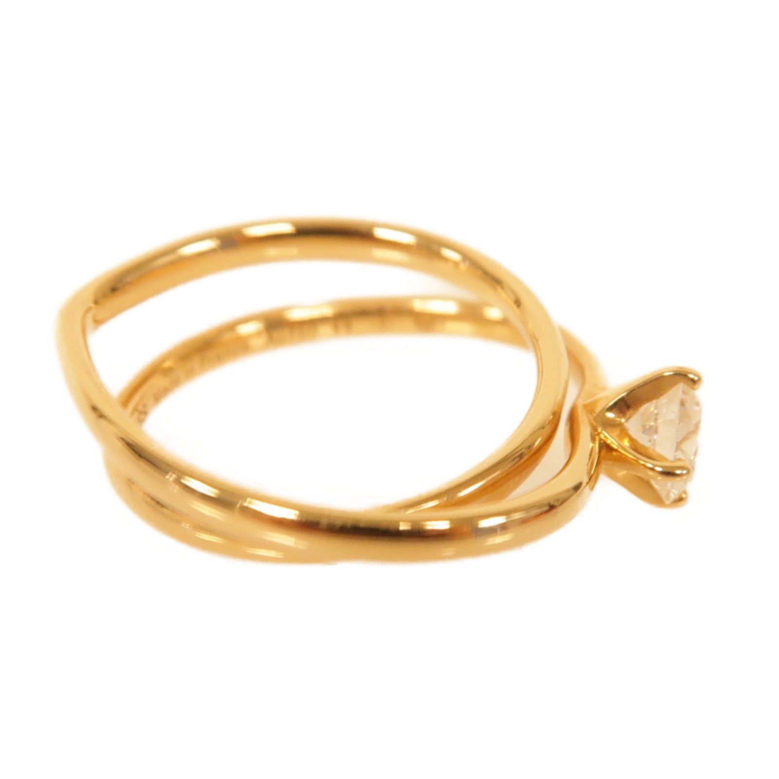 HERMES 18K玫瑰金Diamond Ring 0.5ct鑽石戒指Hermes#49 US#5