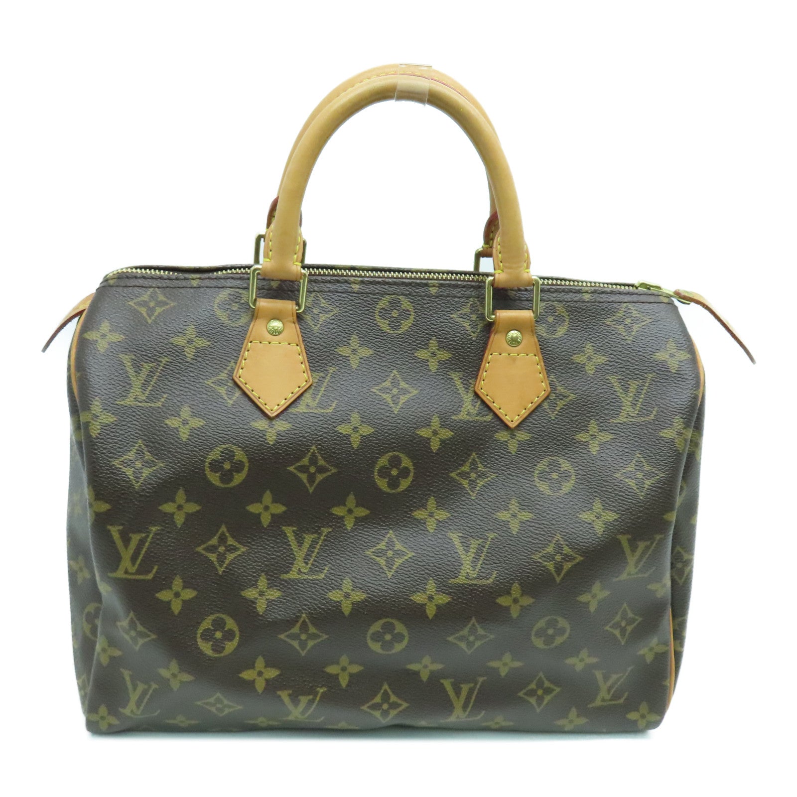 LOUIS VUITTON Monogram Speedy 30金扣手挽袋啡色
