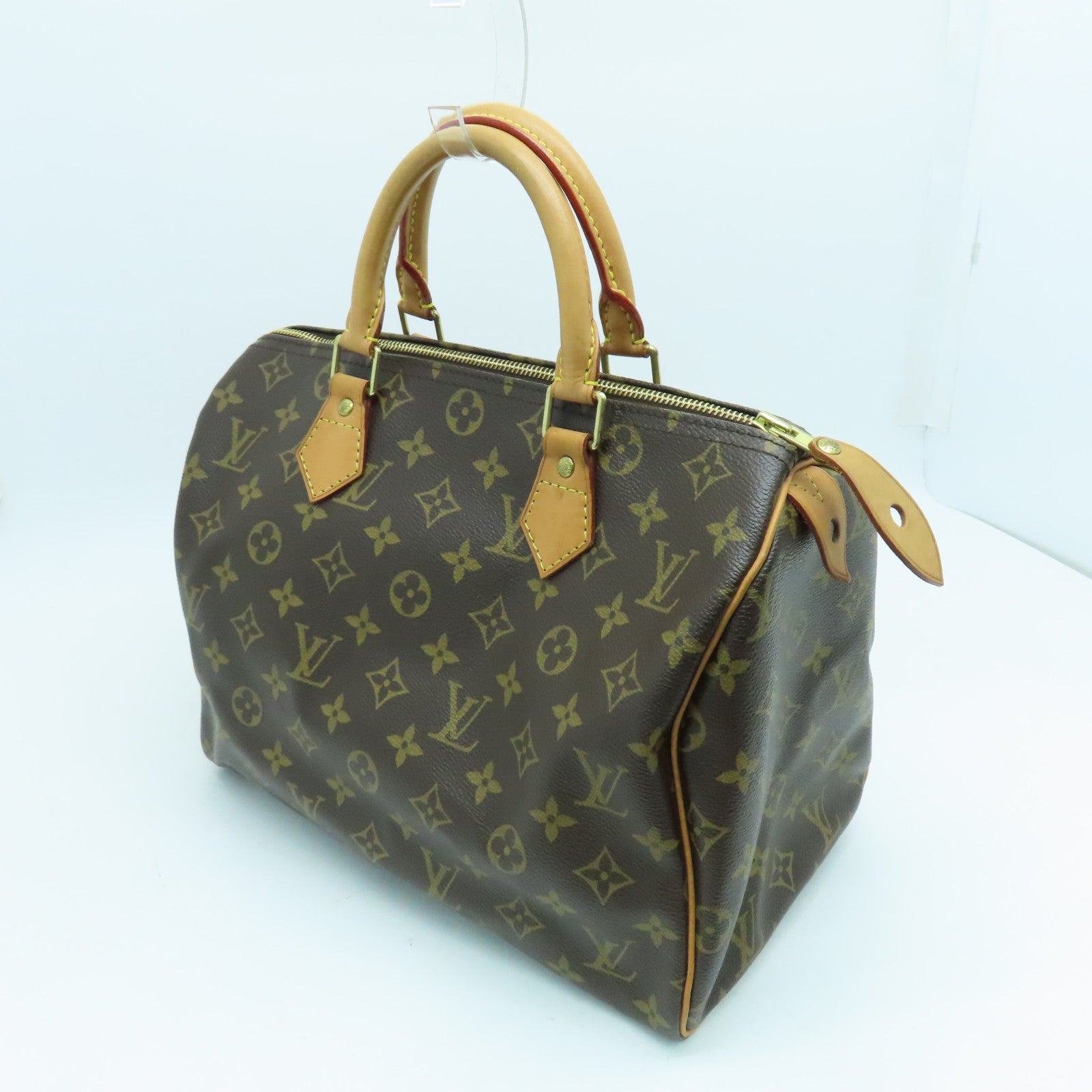 LOUIS VUITTON Monogram Speedy 30金扣手挽袋啡色