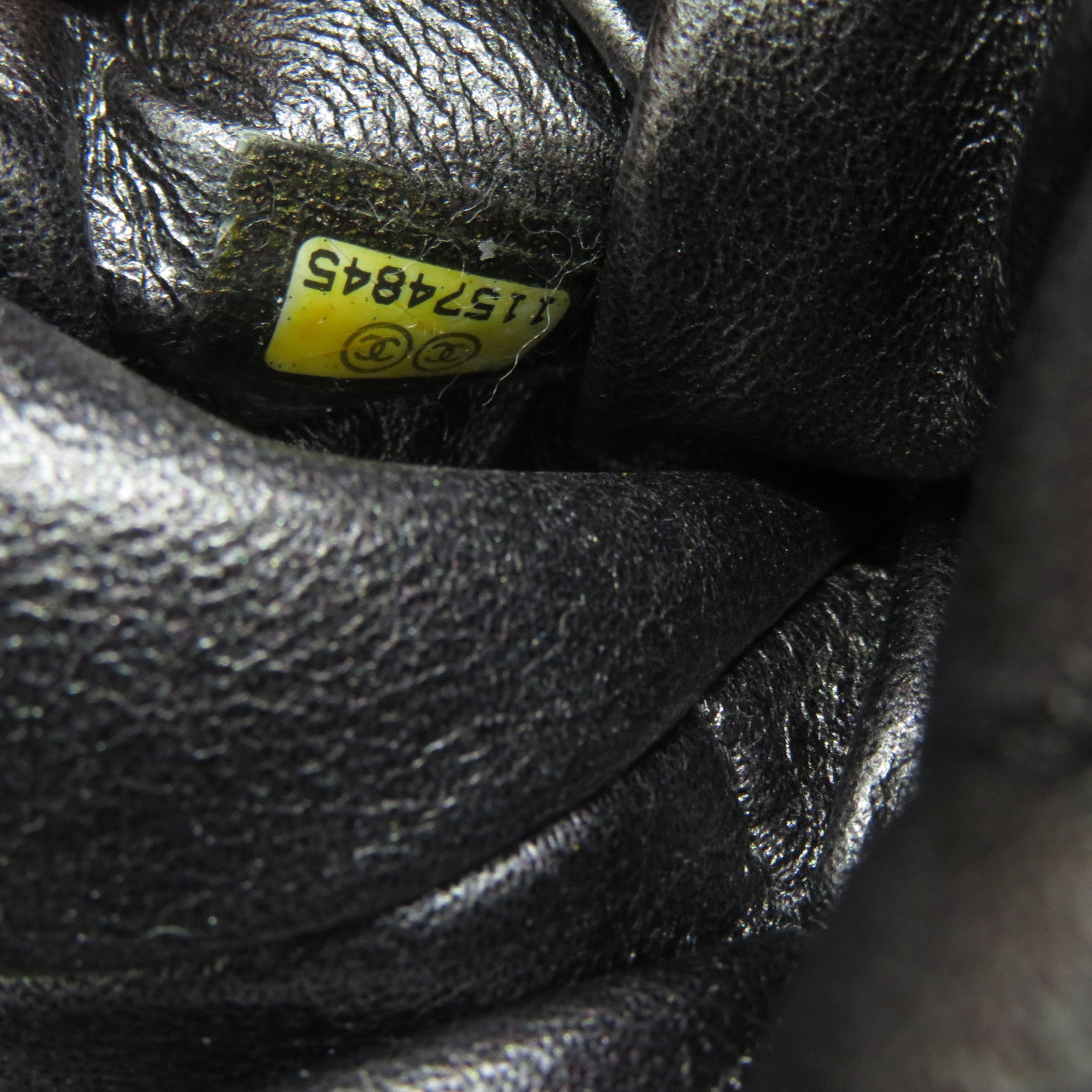 CHANEL 菱格牛皮皮革Chain Shoulder銀扣鏈帶肩背袋銀色