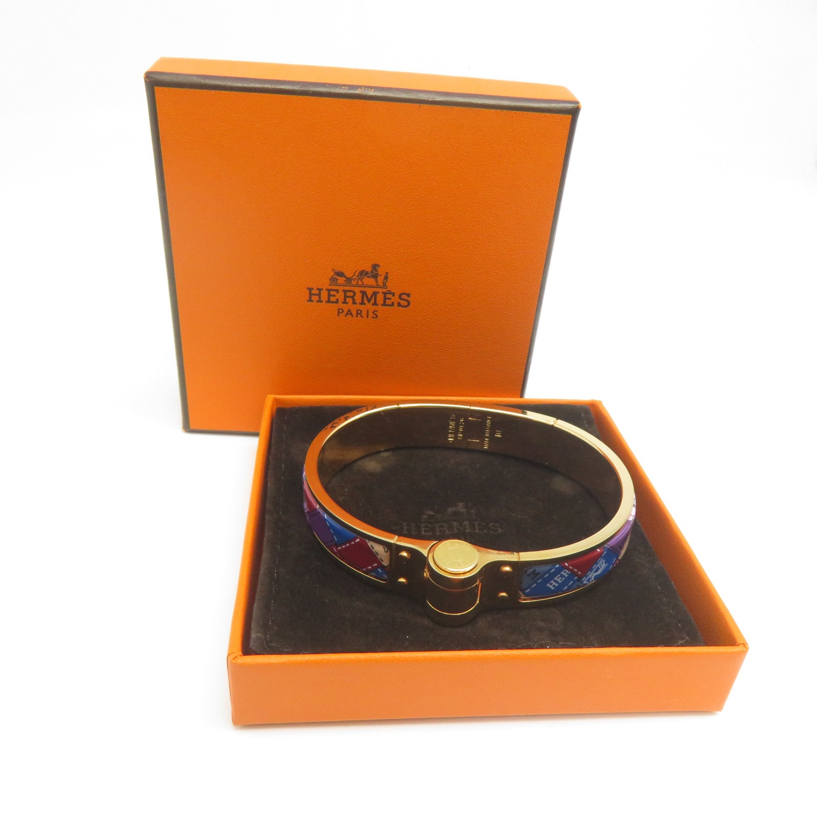 HERMES 金屬Bracelet/Bangle金扣手鐲彩色