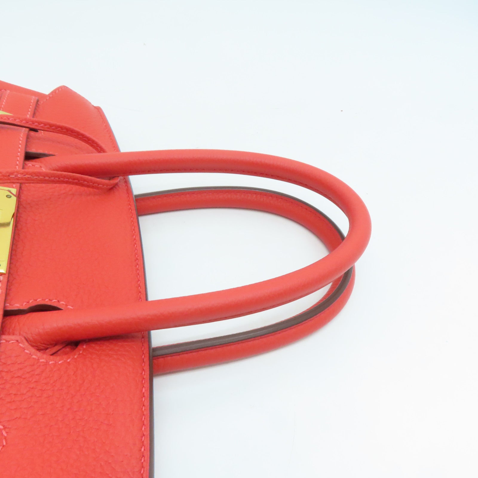 HERMES Togo皮革Birkin 30金扣手挽袋蜜桃红