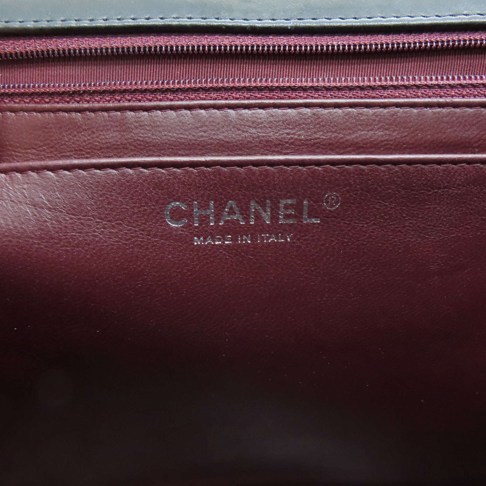 CHANEL 菱格羊皮皮革Classic银扣链带肩背袋黑色