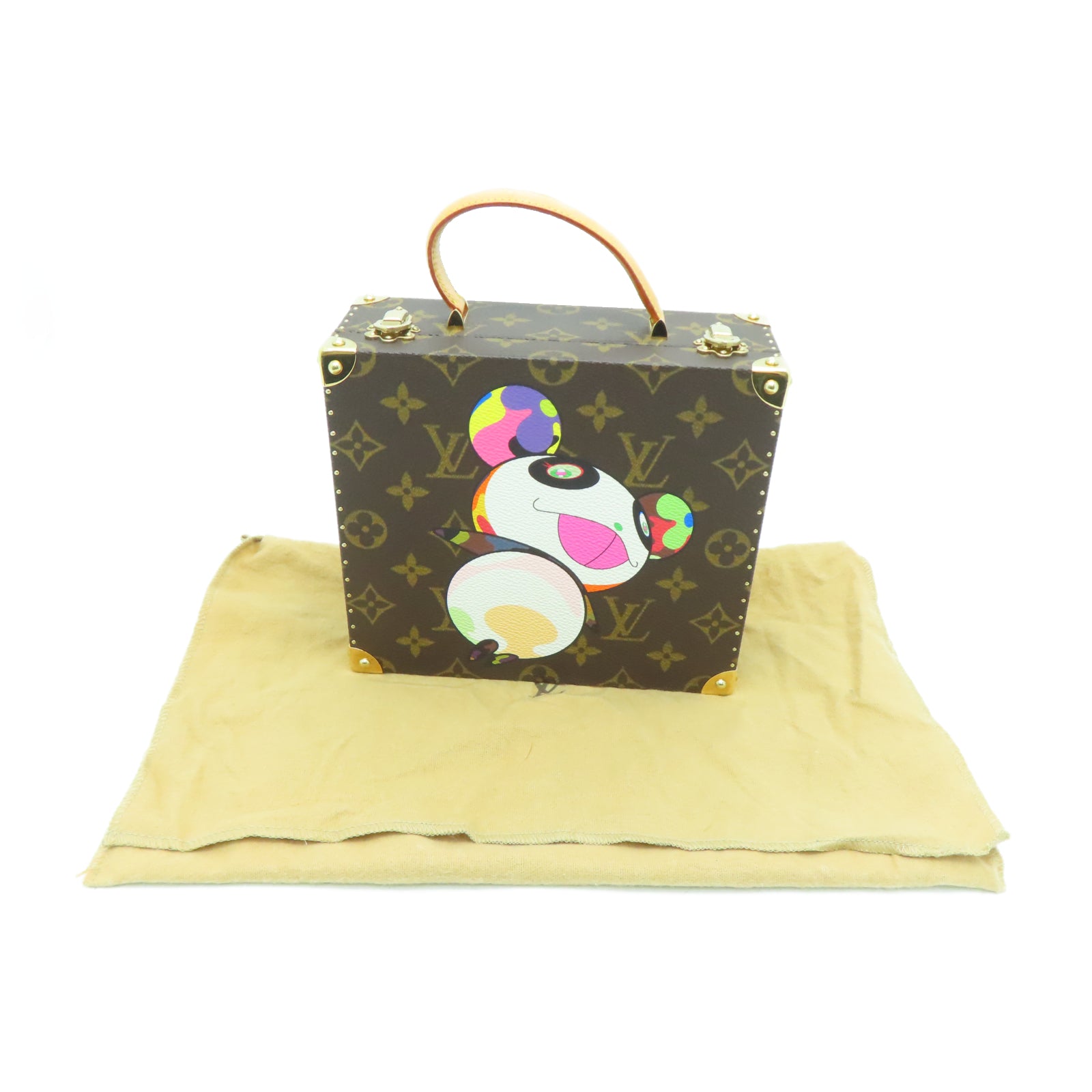 LOUIS VUITTON 【激減優惠】Monogram Panda Jewelry Bag金扣手挽袋棕色