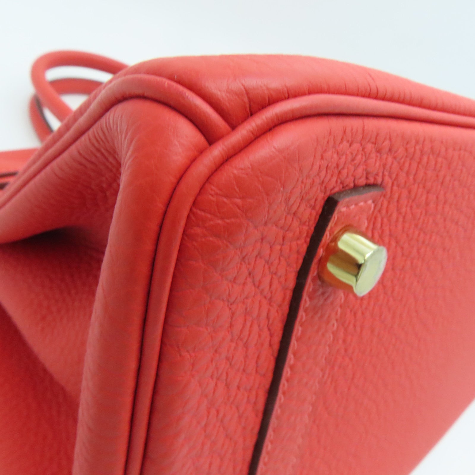 HERMES Togo皮革Birkin 30金扣手挽袋蜜桃红