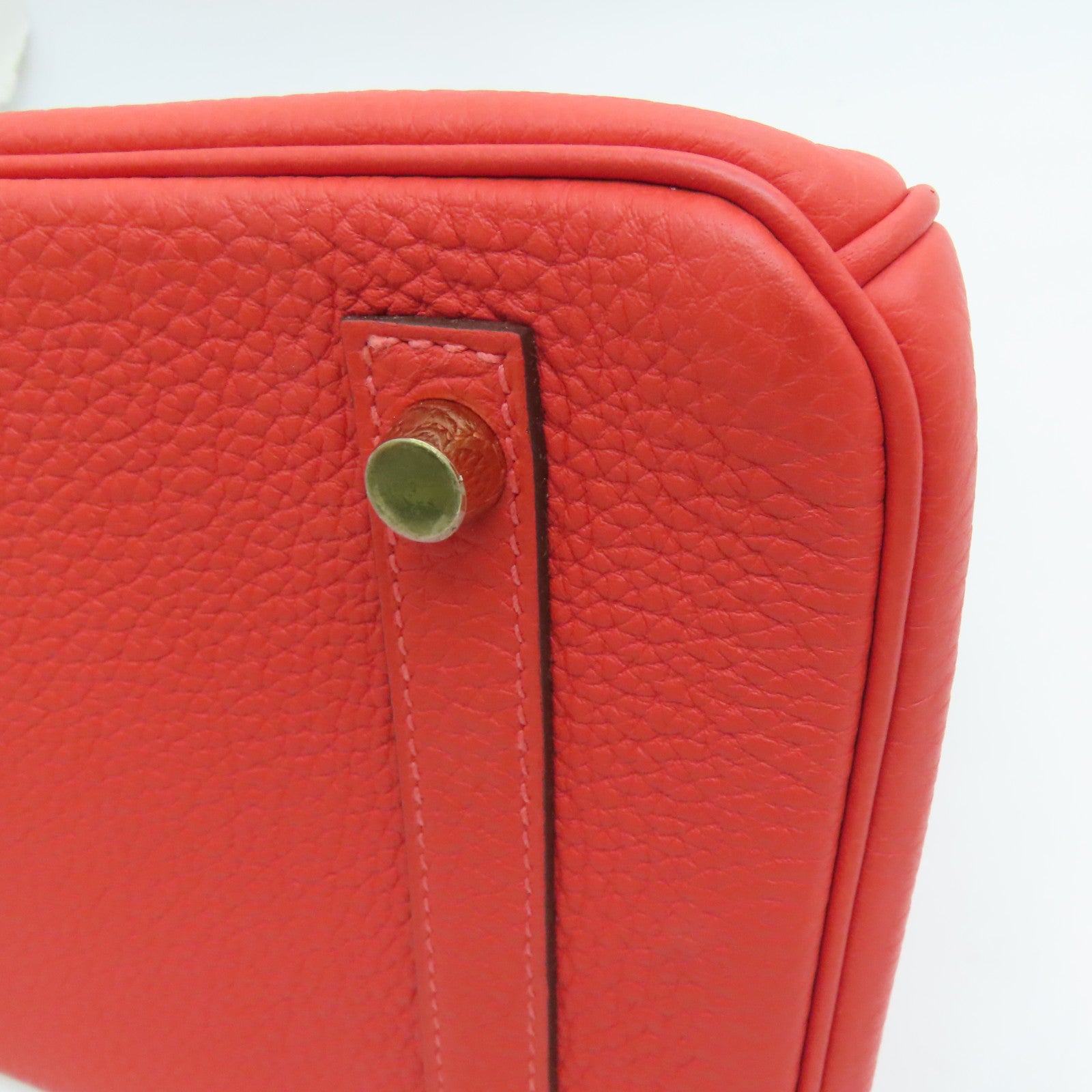 HERMES Togo皮革Birkin 30金扣手挽袋蜜桃红