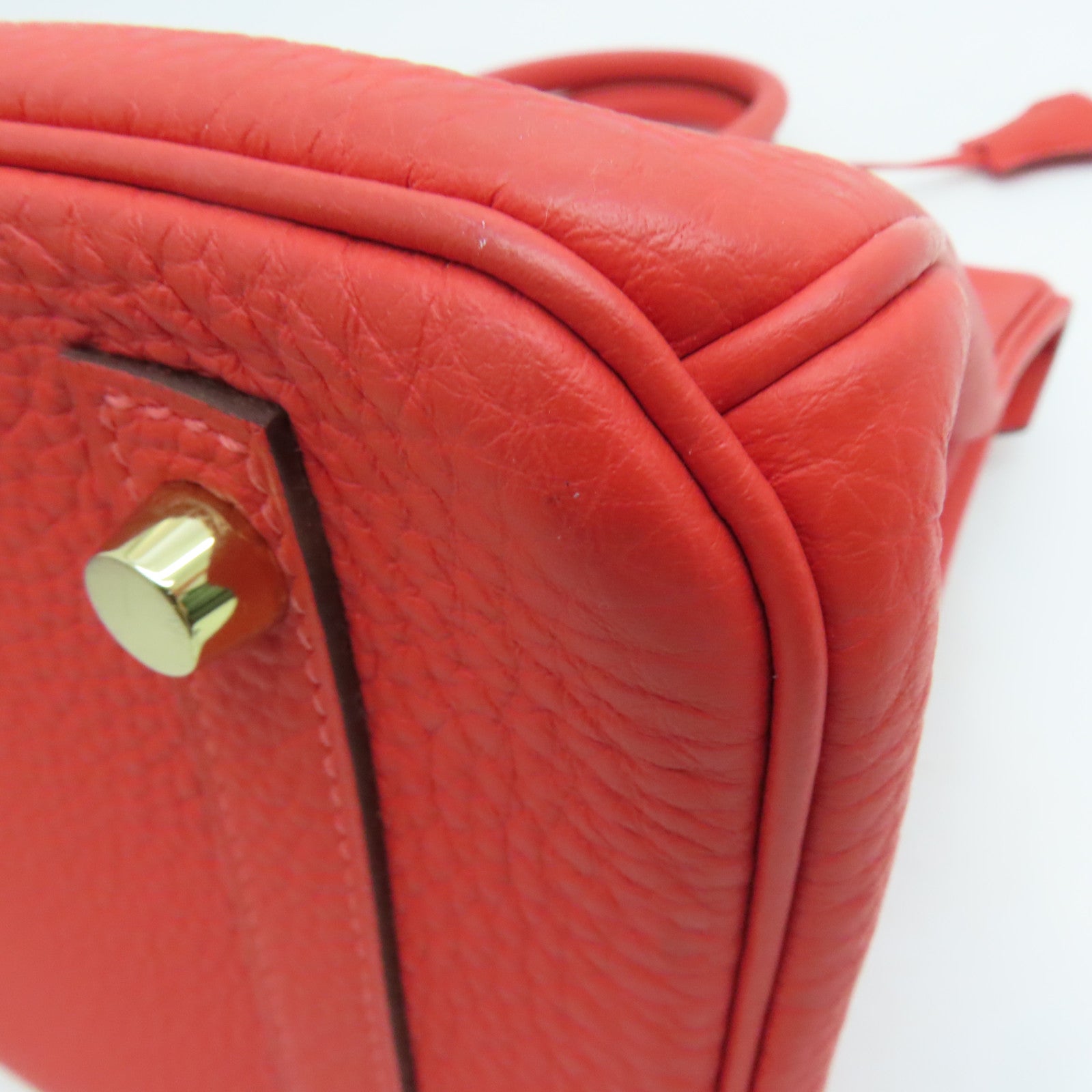HERMES Togo皮革Birkin 30金扣手挽袋蜜桃红