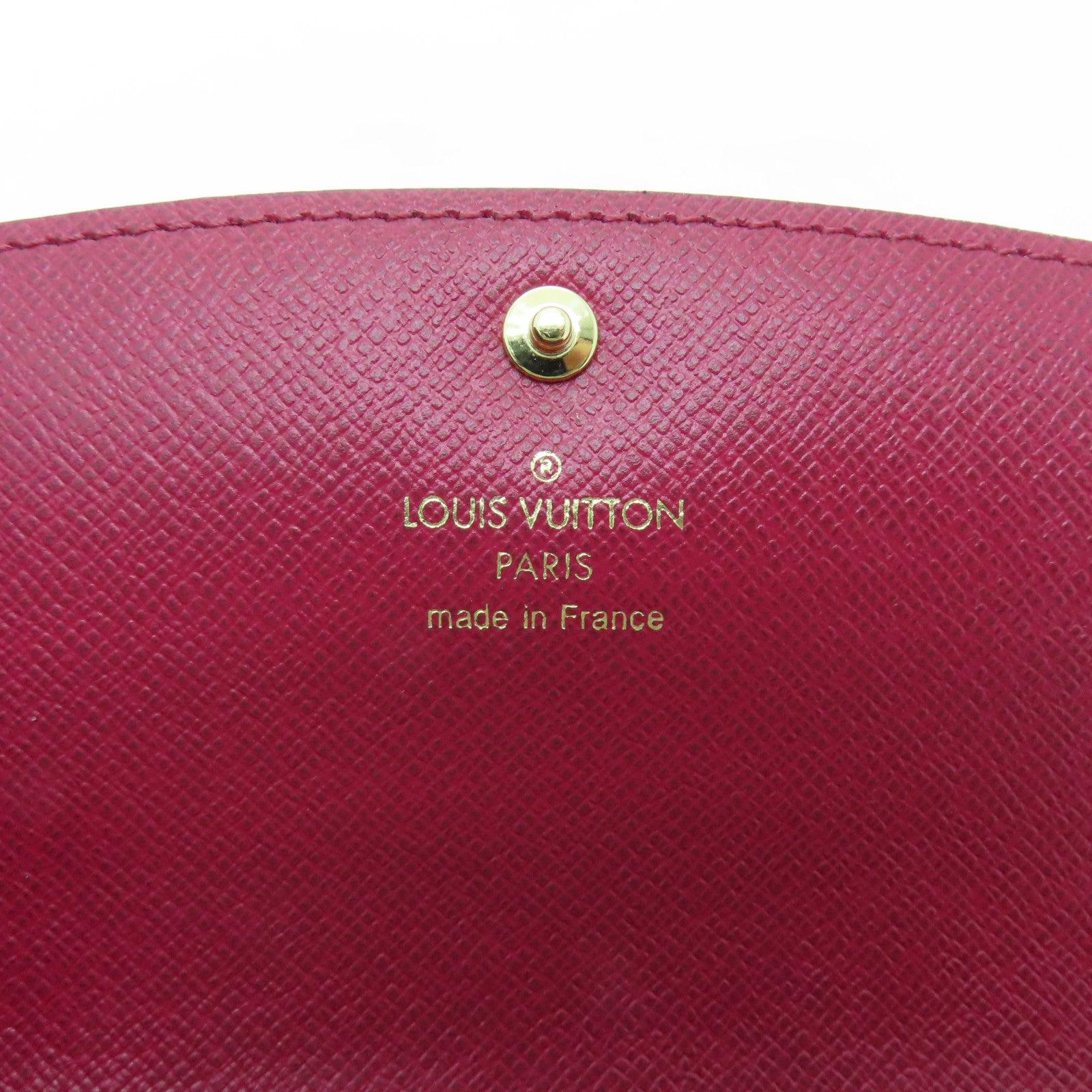 LOUIS VUITTON Monogram Emilie Wallet金扣長錢包棕色/酒紅色