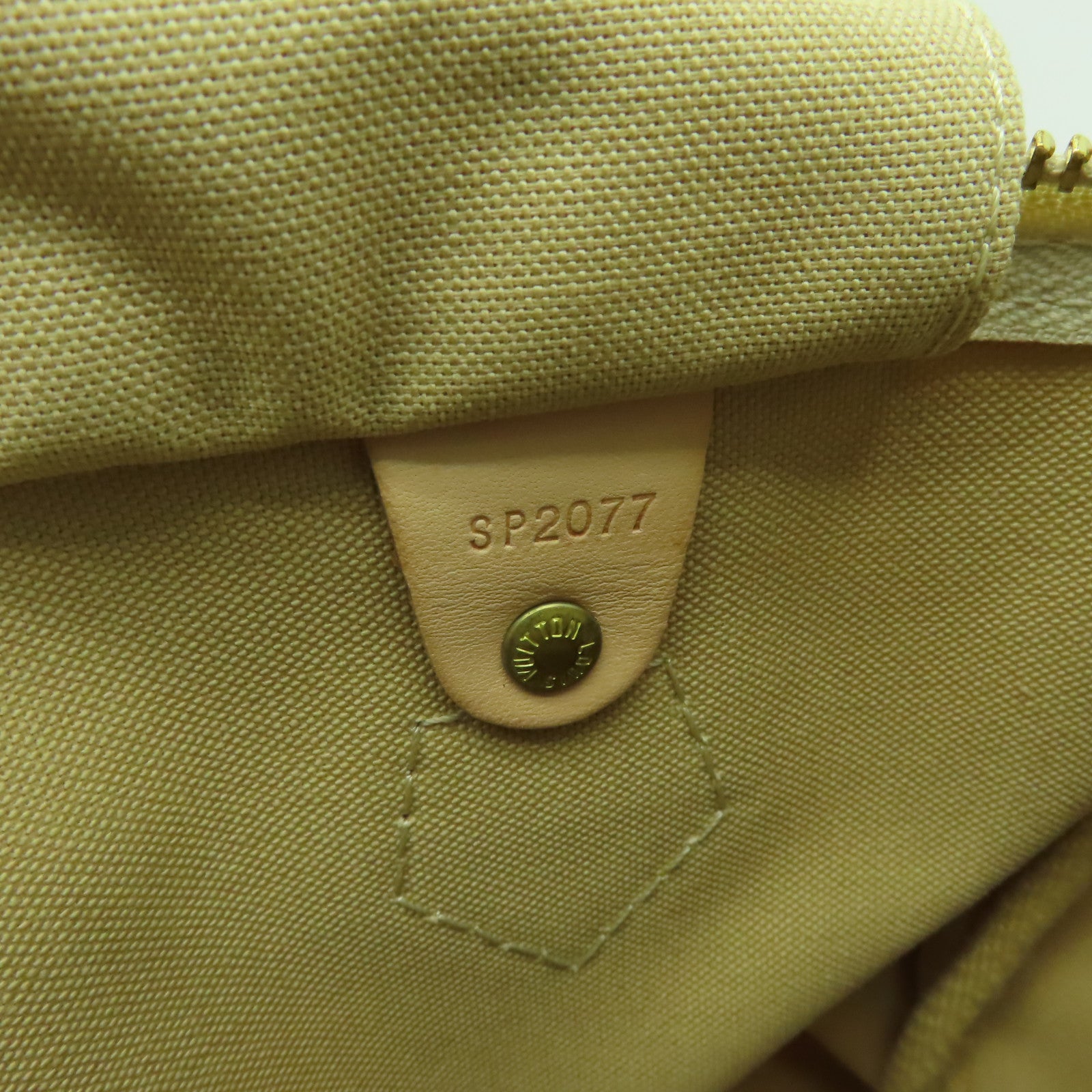 LOUIS VUITTON Damier Azur Speedy 25金扣手挽袋白色
