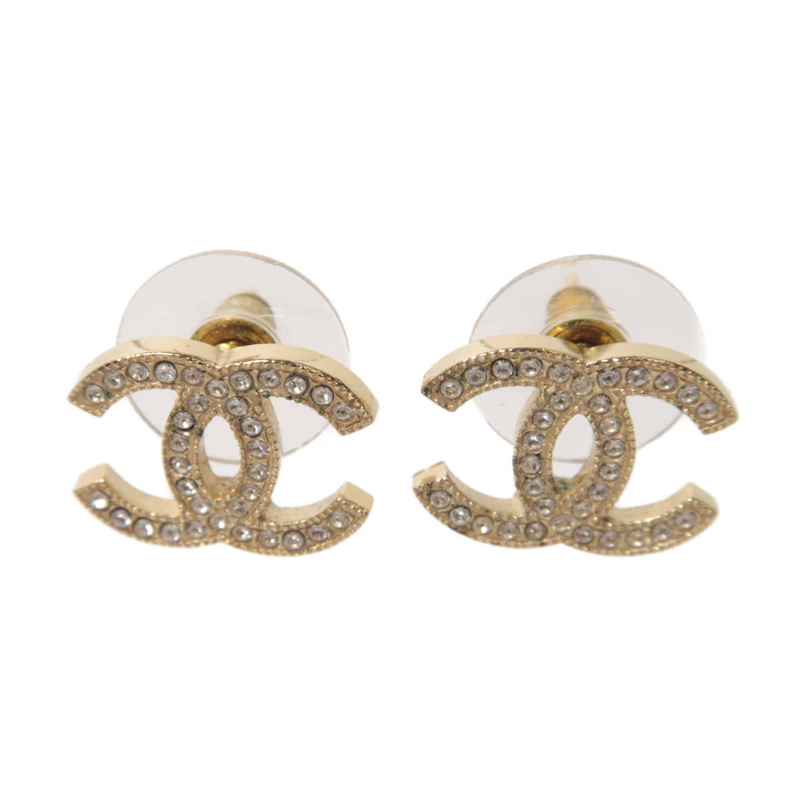 CHANEL PVC/金屬Earrings耳環金色/透明