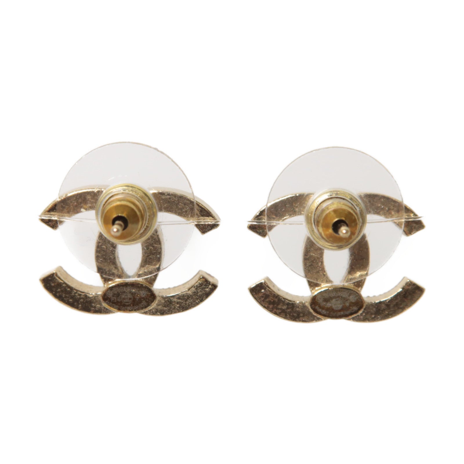 CHANEL PVC/金屬Earrings耳環金色/透明