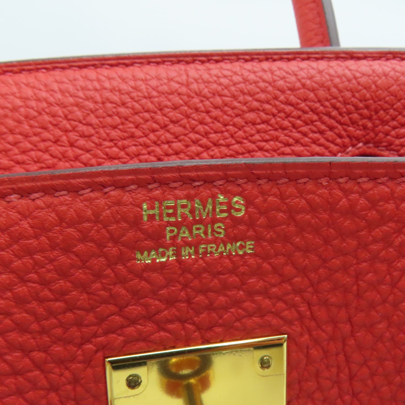 HERMES Togo皮革Birkin 30金扣手挽袋蜜桃红