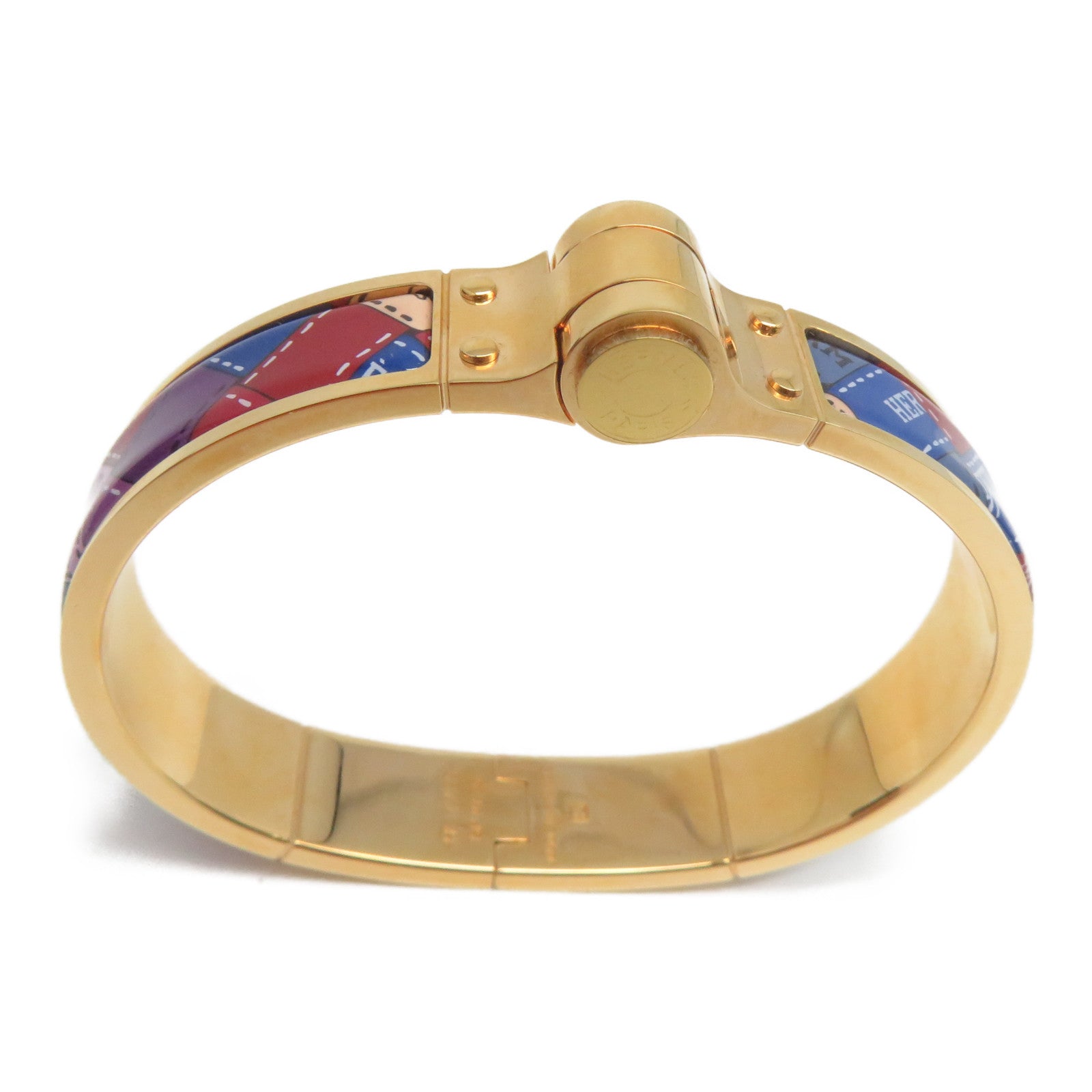 HERMES 金屬Bracelet/Bangle金扣手鐲彩色