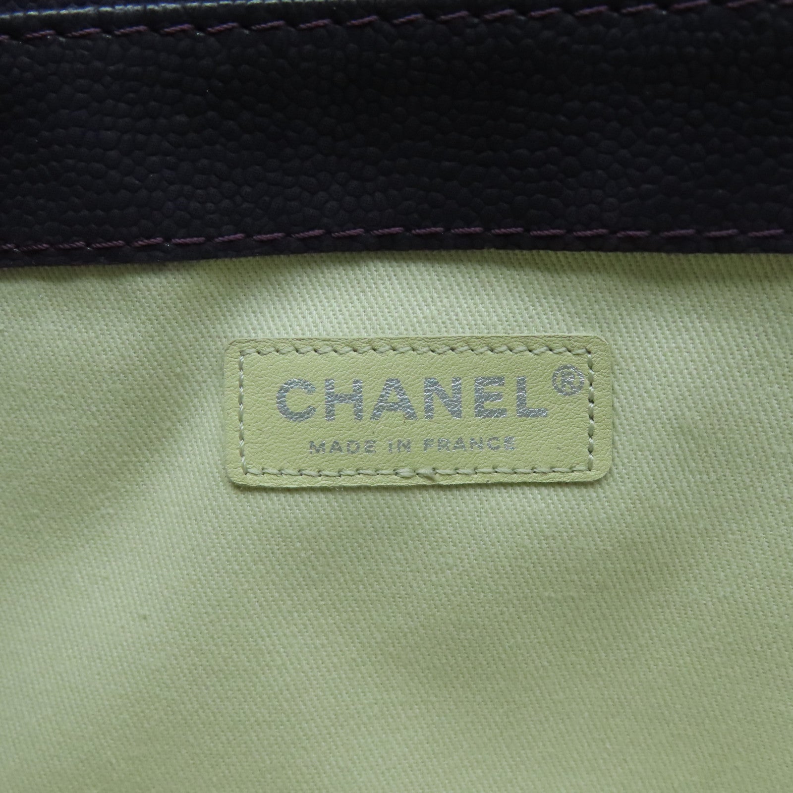 CHANEL 【激減優惠】菱格牛皮皮革Chain Shoulder銀扣手挽肩背兩用袋紫色