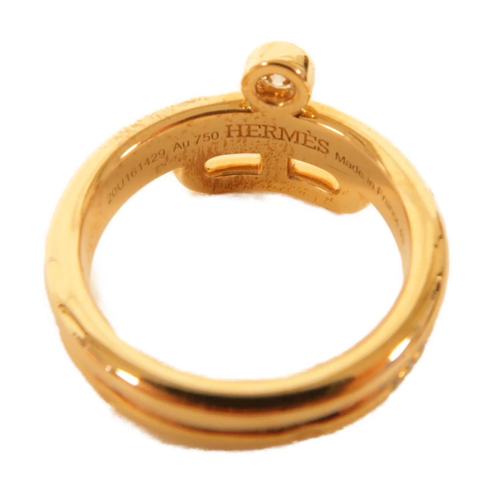 HERMES 18K玫瑰金Ring戒指Hermes#49 US#5