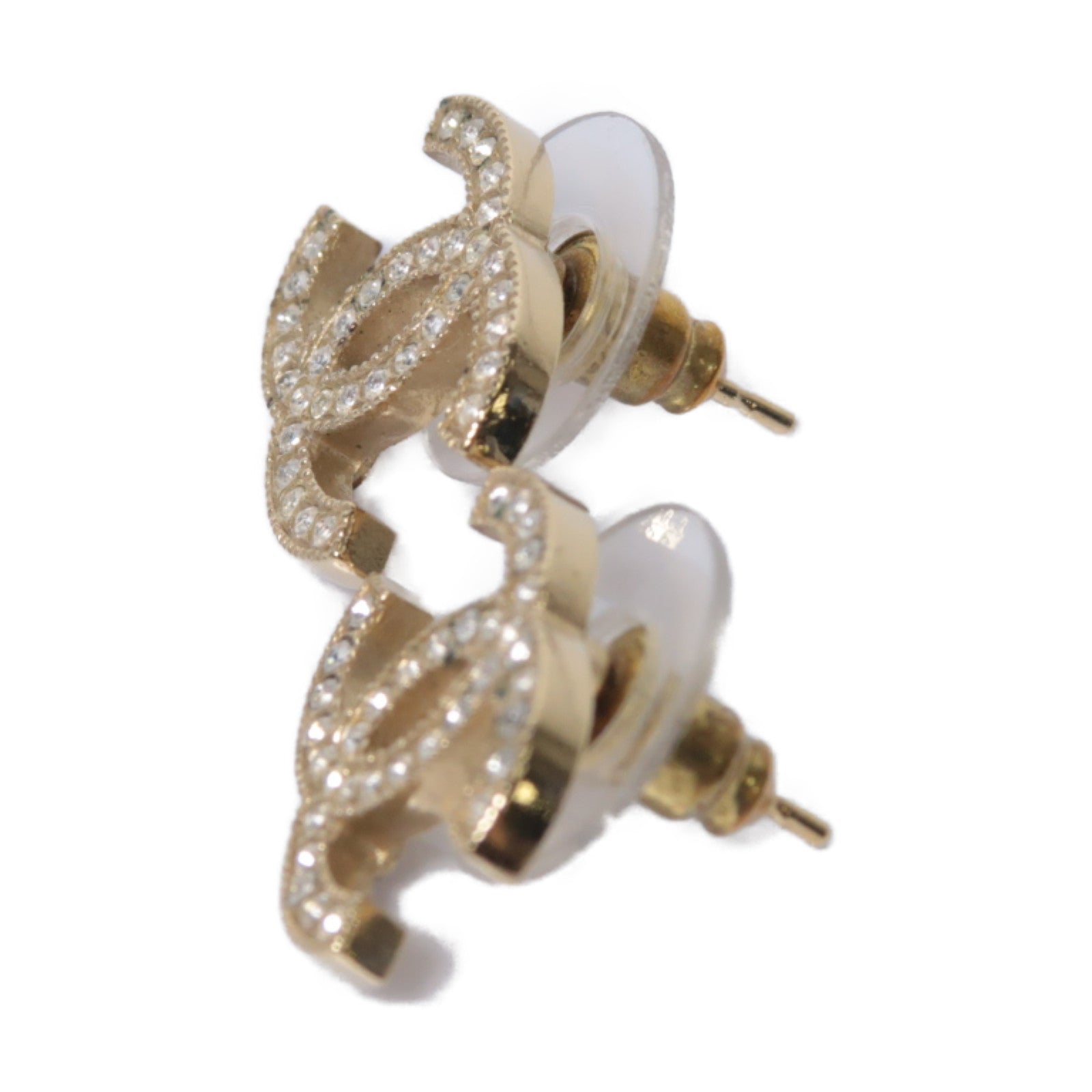 CHANEL PVC/金屬Earrings耳環金色/透明