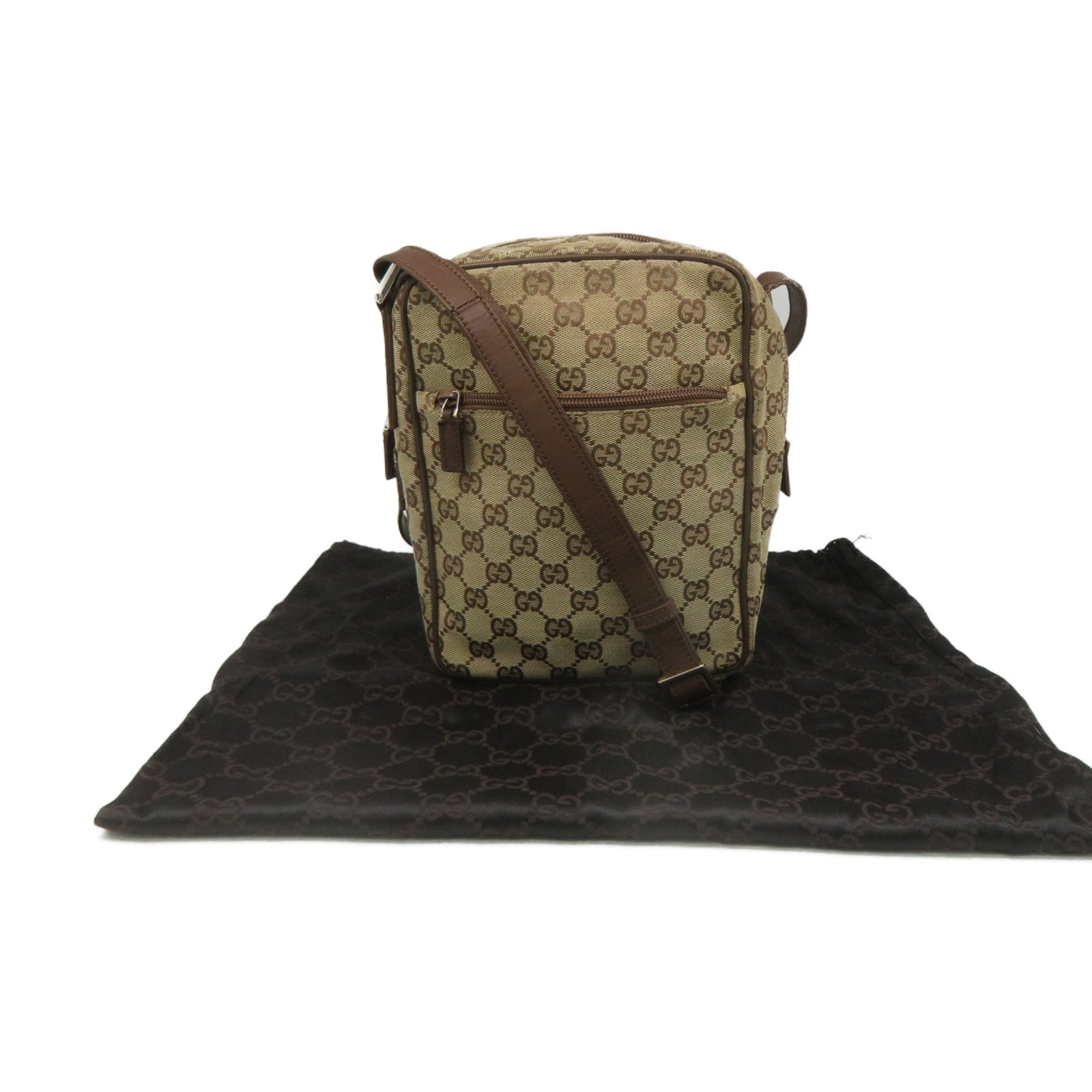 GUCCI GG帆布Shoulder Bag肩背袋啡色