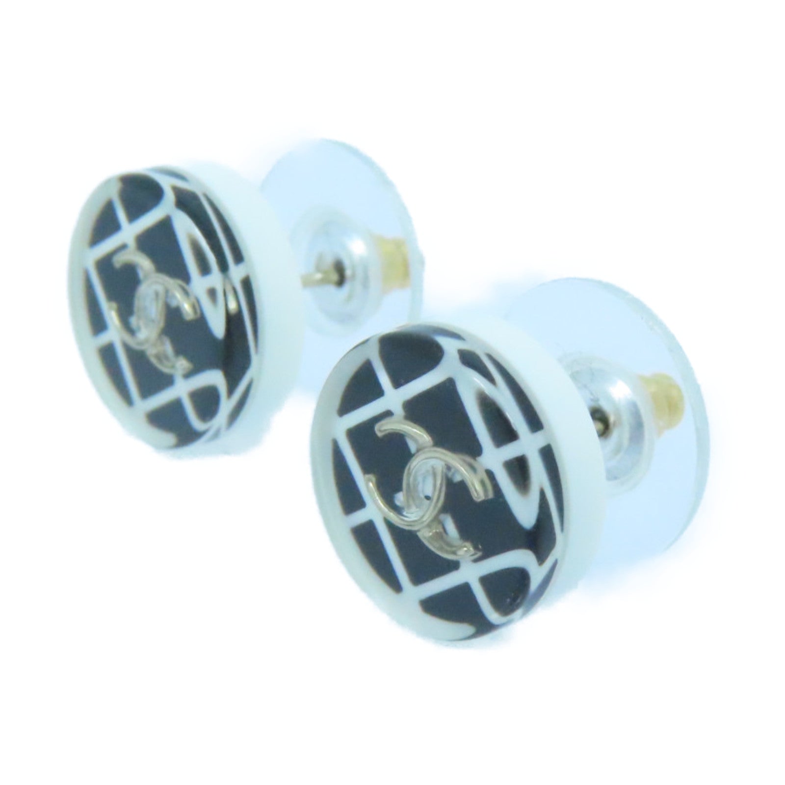 CHANEL PVC Earrings耳环黑色/白色