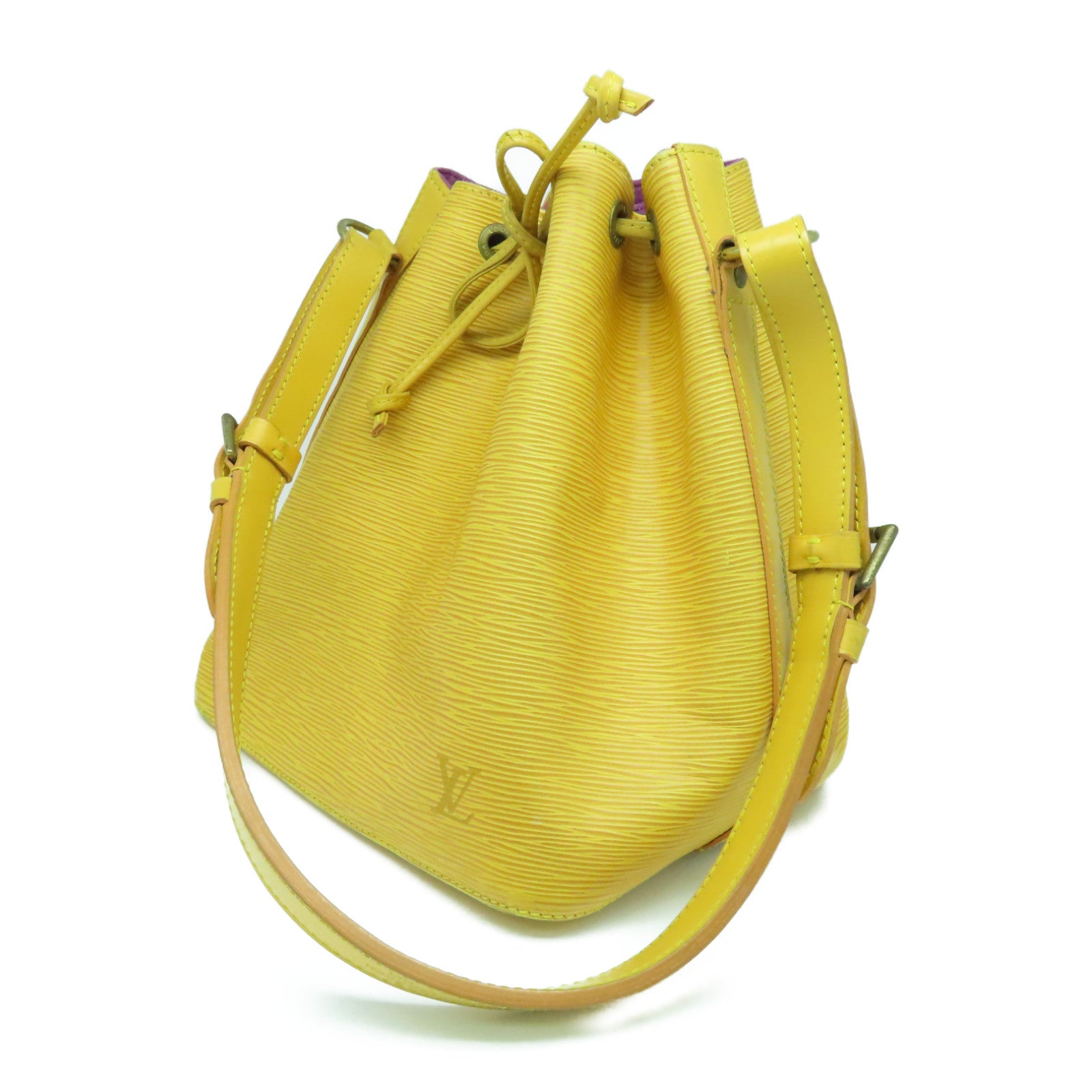 LOUIS VUITTON Epi Petit Noe Gold Buckle Shoulder Bag Yellow M44109