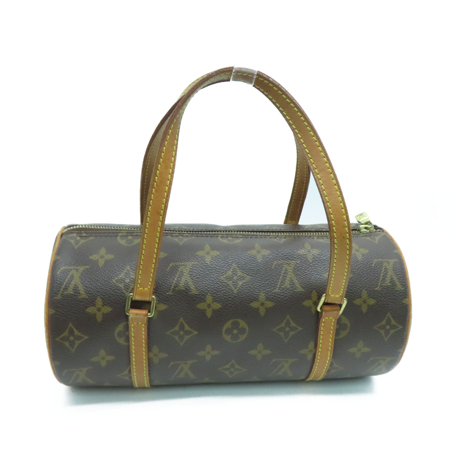 LOUIS VUITTON Monogram Papillon PM金扣手挽袋啡色
