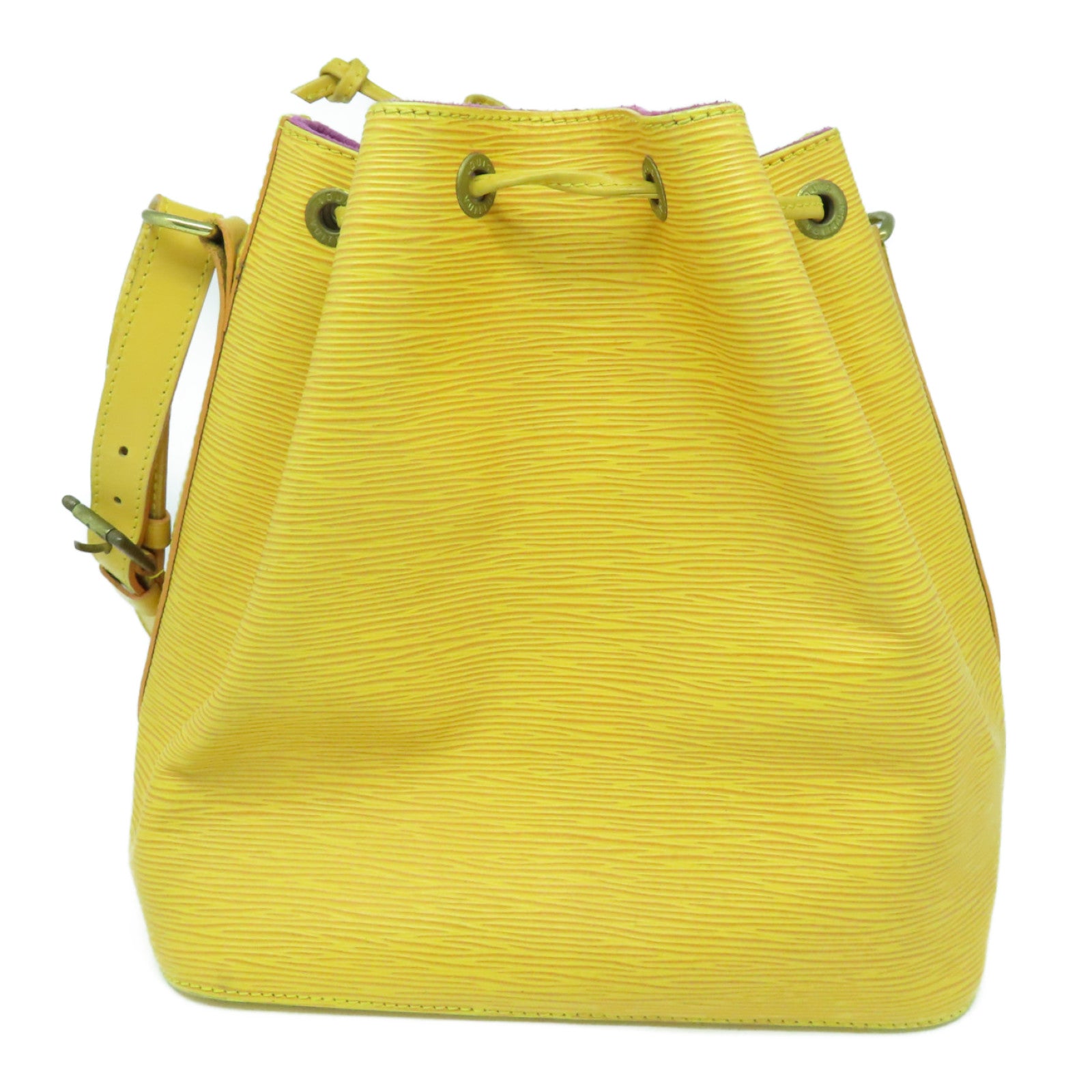LOUIS VUITTON Epi Petit Noe Gold Buckle Shoulder Bag Yellow M44109