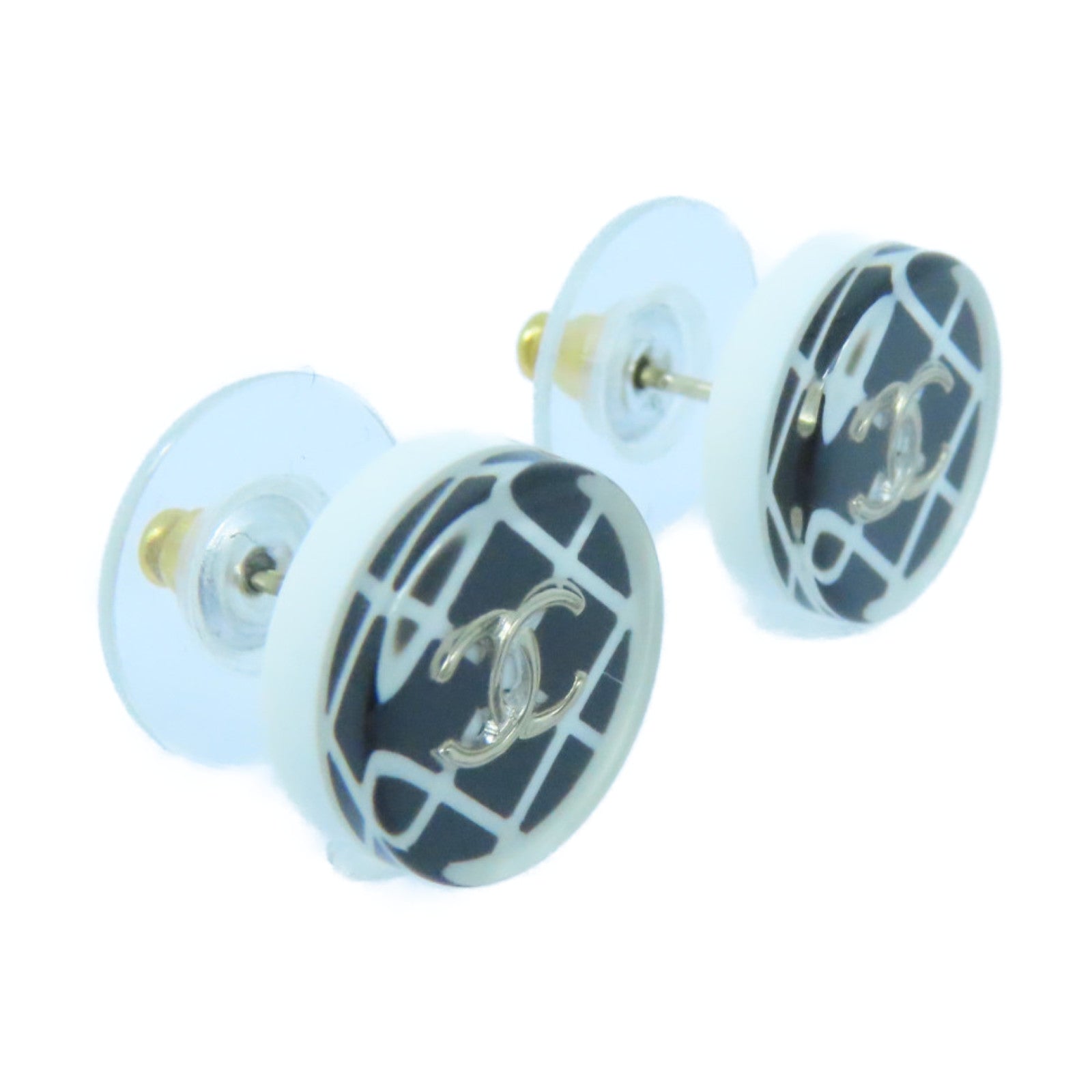 CHANEL PVC Earrings耳环黑色/白色