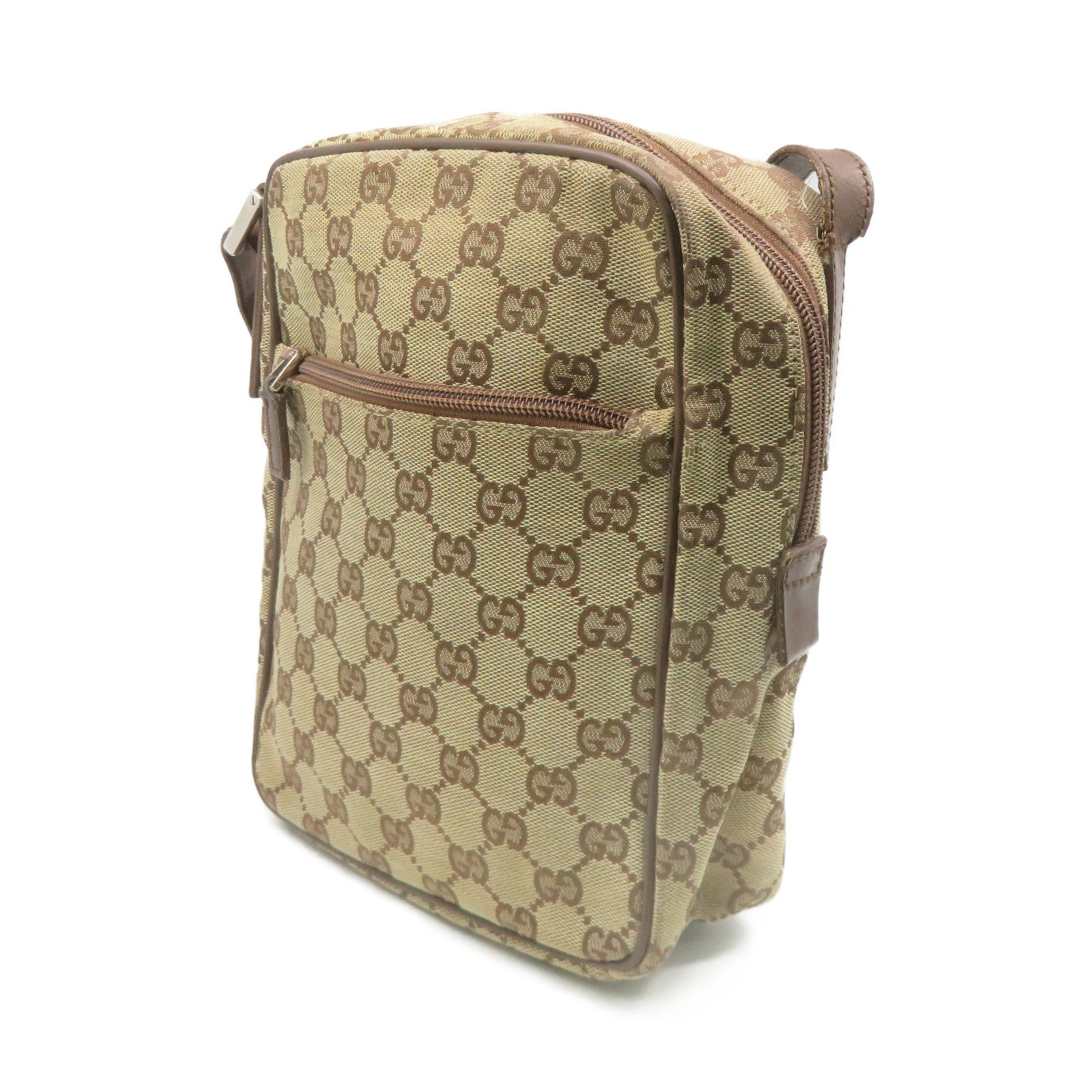 GUCCI GG帆布Shoulder Bag肩背袋啡色