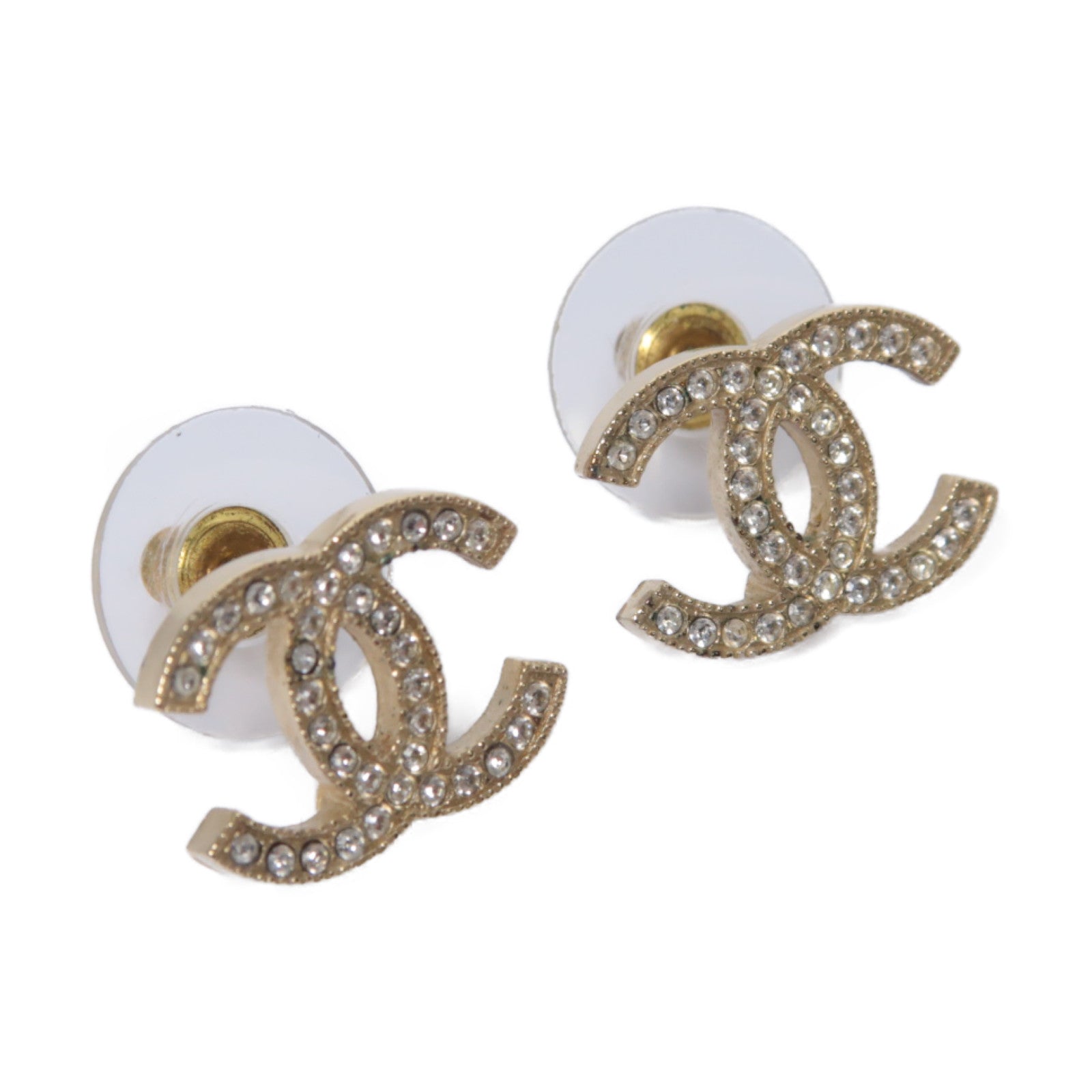 CHANEL PVC/金屬Earrings耳環金色/透明