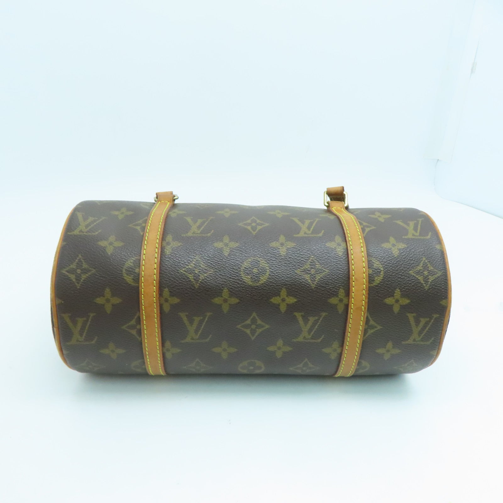 LOUIS VUITTON Monogram Papillon PM金扣手挽袋啡色