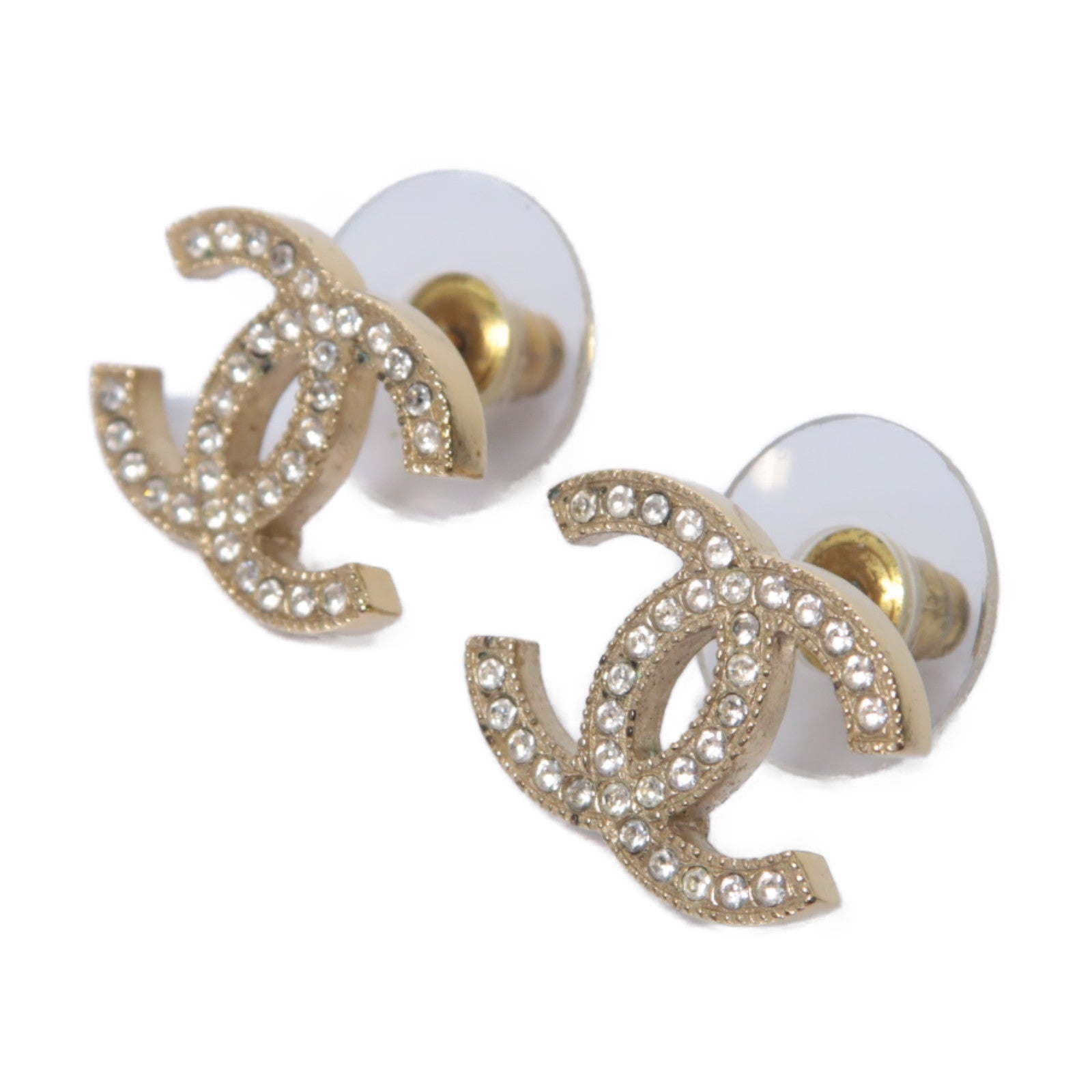 CHANEL PVC/金屬Earrings耳環金色/透明