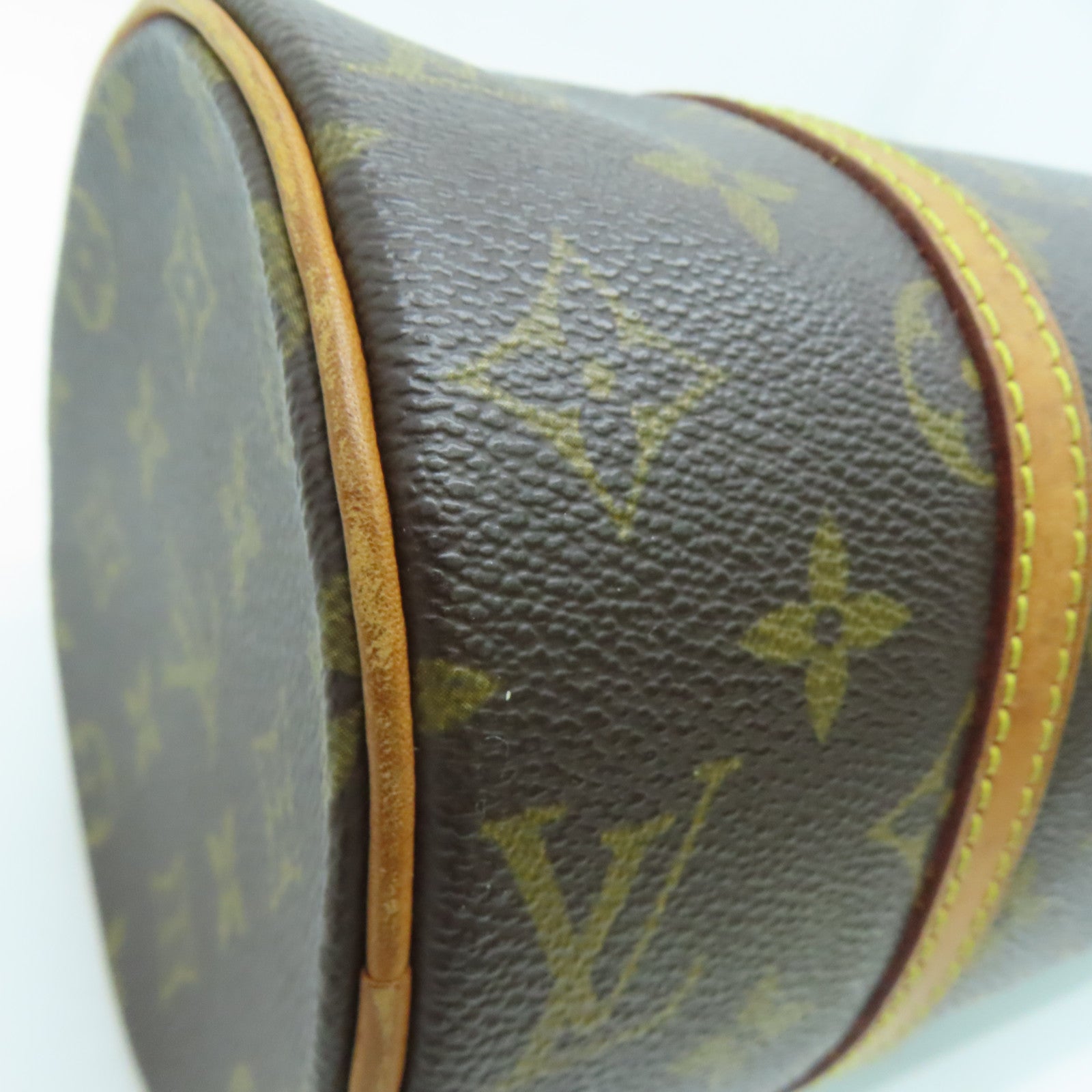 LOUIS VUITTON Monogram Papillon PM金扣手挽袋啡色