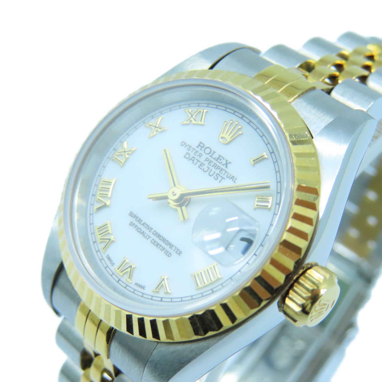 ROLEX Datejust 18K黄金/不鏽鋼手錶自動機芯白色