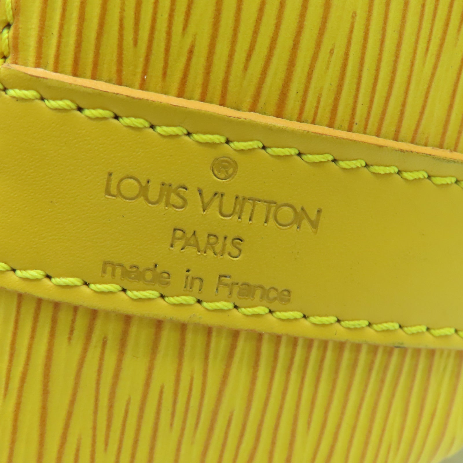 LOUIS VUITTON Epi Petit Noe Gold Buckle Shoulder Bag Yellow M44109