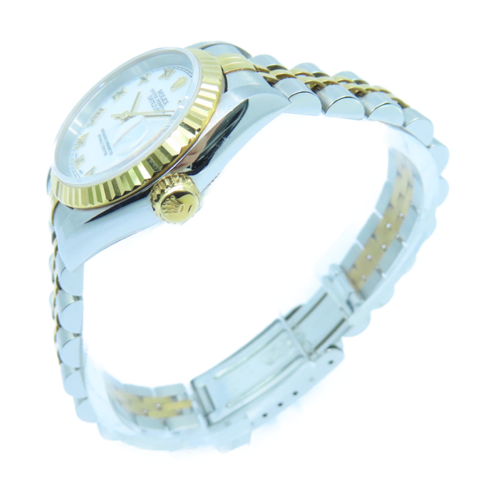 ROLEX Datejust 18K黄金/不鏽鋼手錶自動機芯白色