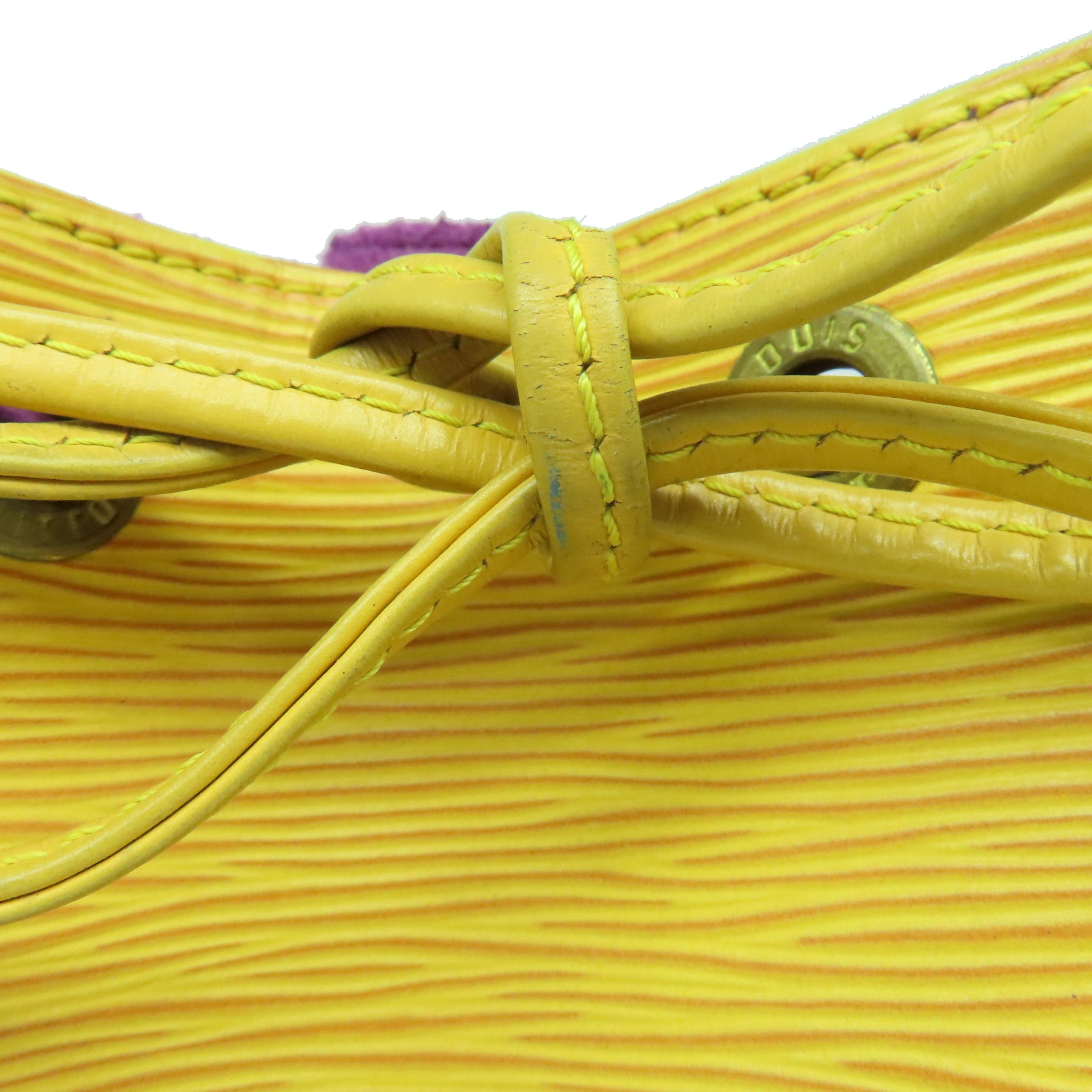 LOUIS VUITTON Epi Petit Noe Gold Buckle Shoulder Bag Yellow M44109