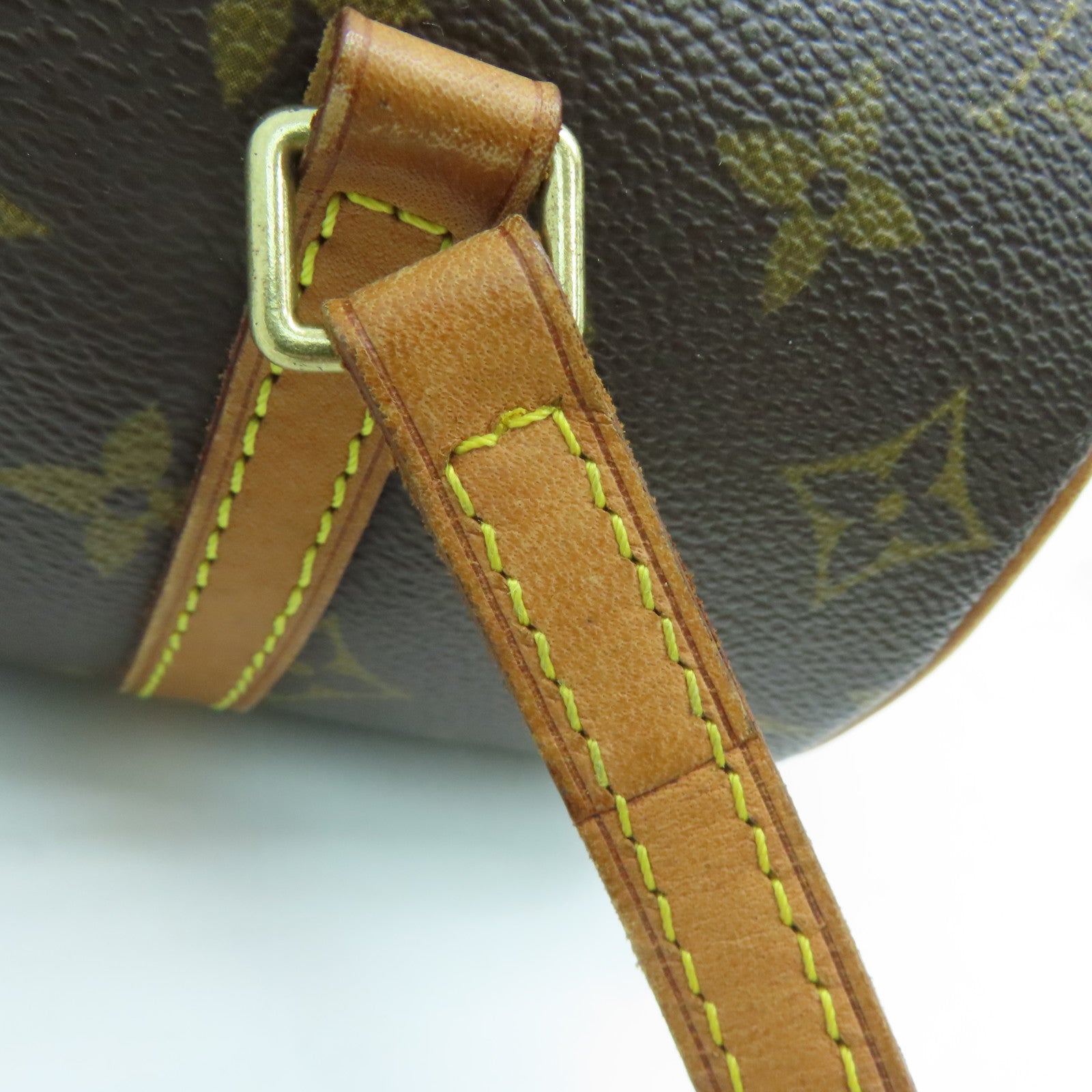 LOUIS VUITTON Monogram Papillon PM金扣手挽袋啡色