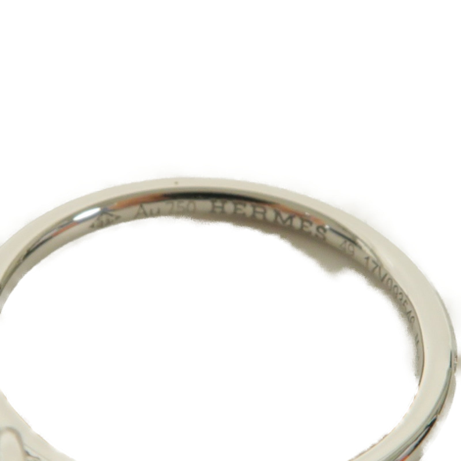 HERMES 18K白金Ring戒指Hermes#49 US#5