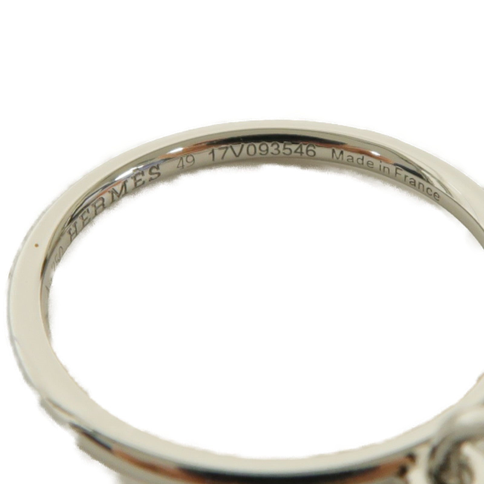 HERMES 18K白金Ring戒指Hermes#49 US#5