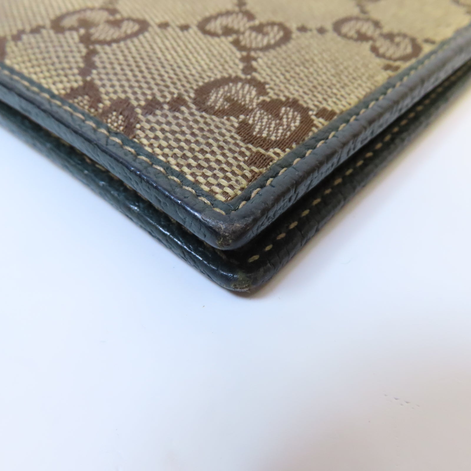 GUCCI 帆布Wallet錢包啡色/綠色
